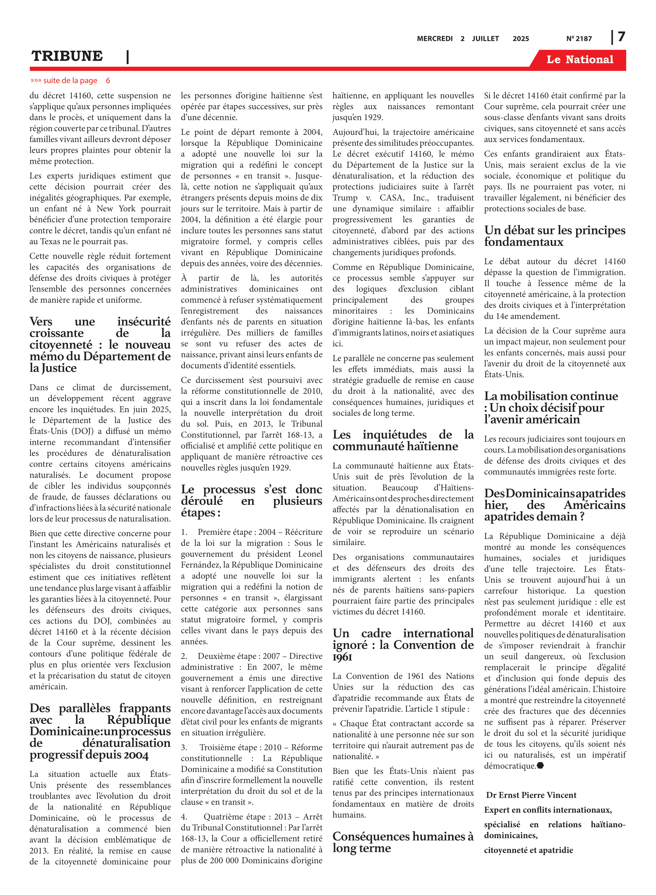 Page 7 de l'édition 2187