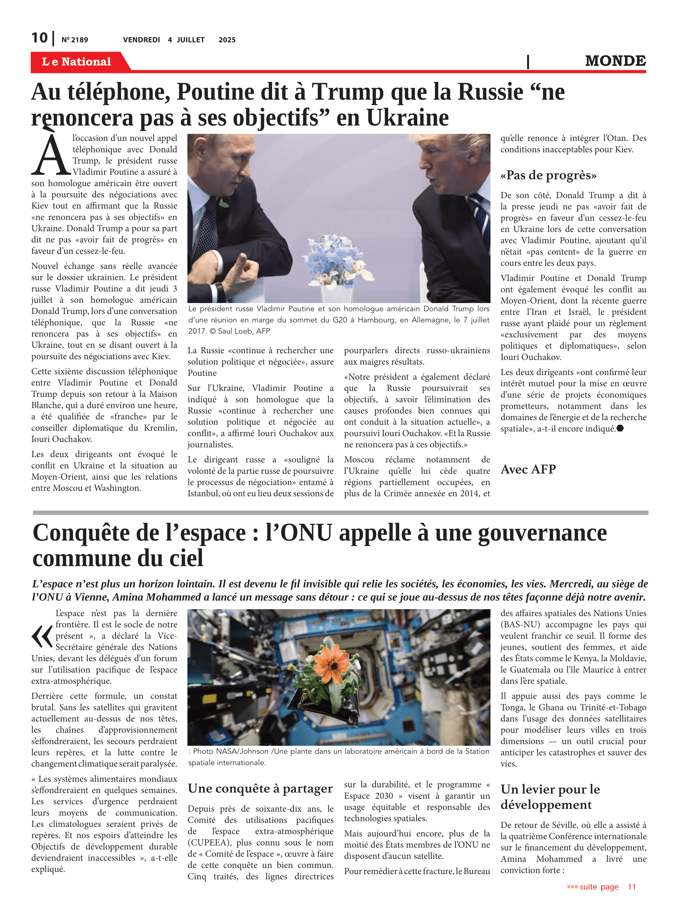 Page 10 de l'édition 2189