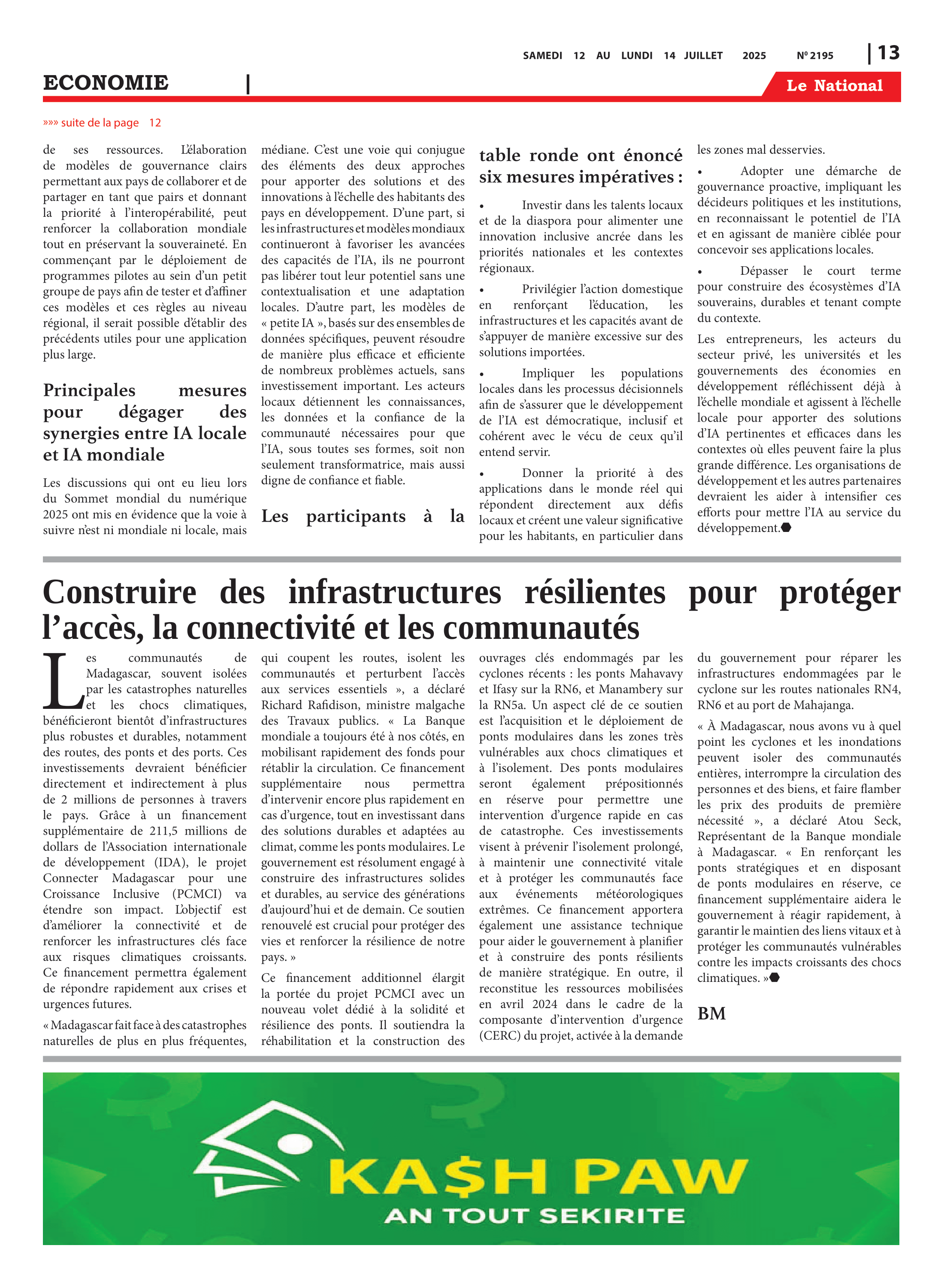 Page 13 de l'édition 2195