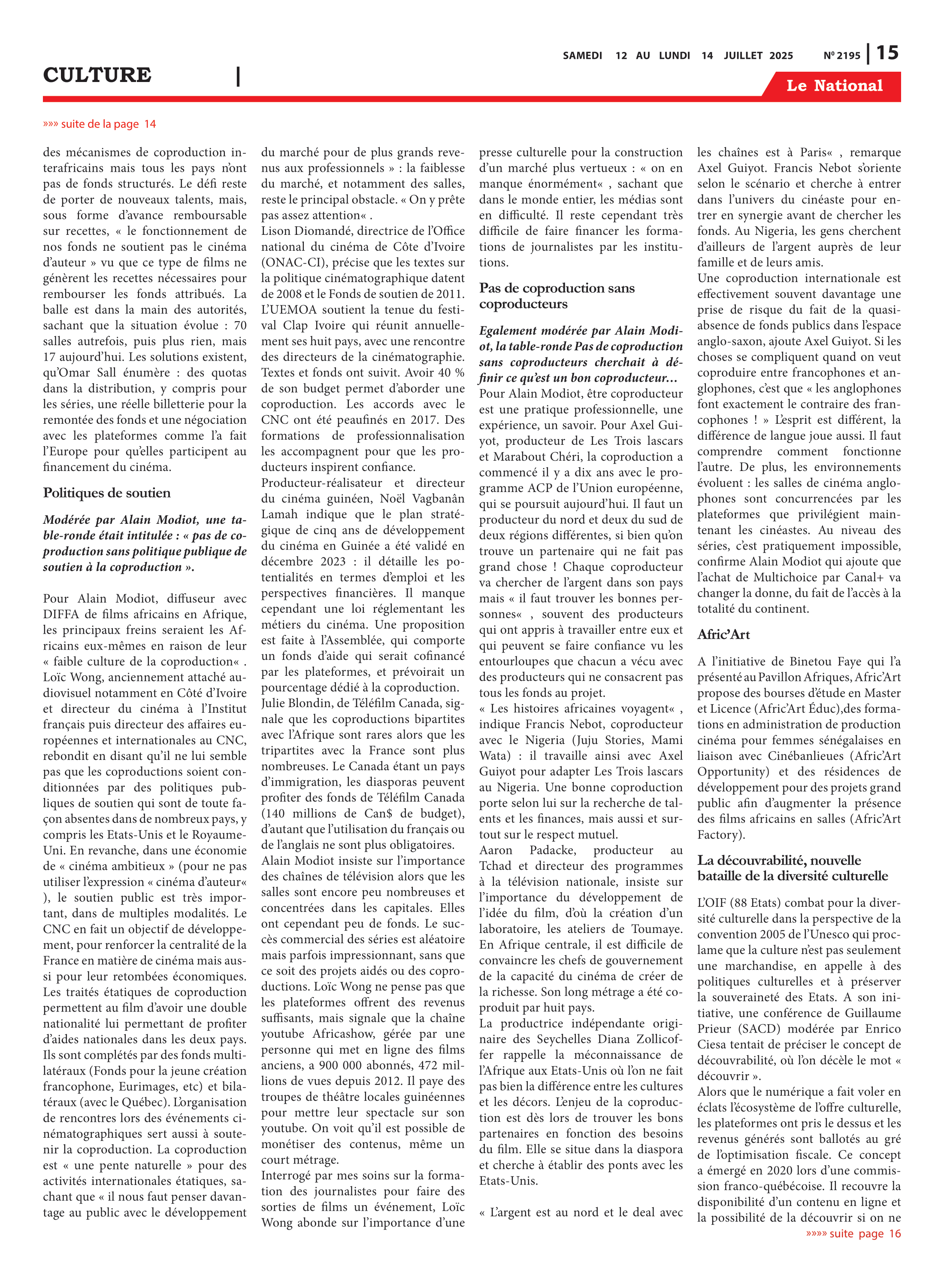 Page 15 de l'édition 2195