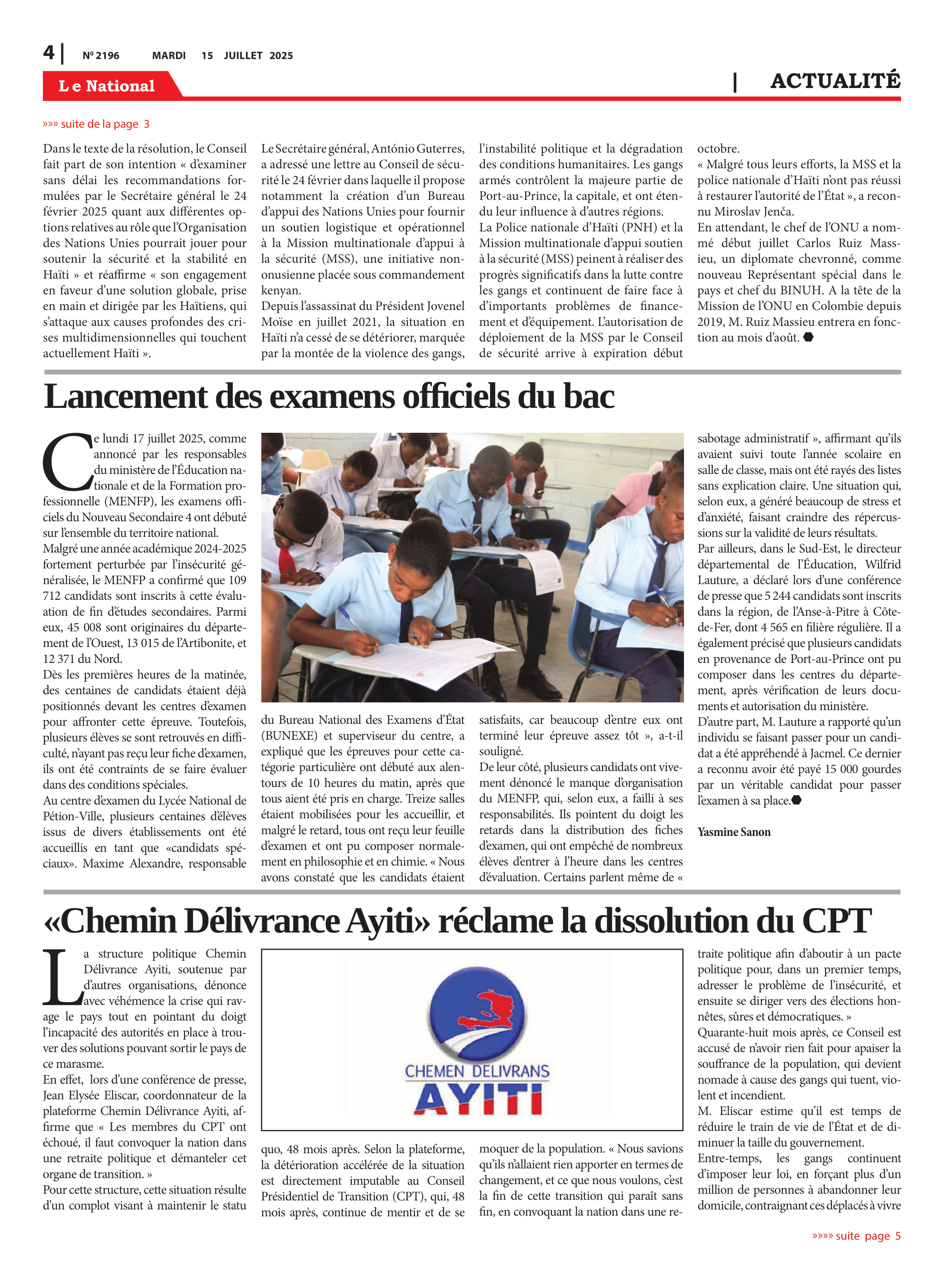 Page 4 de l'édition 2196