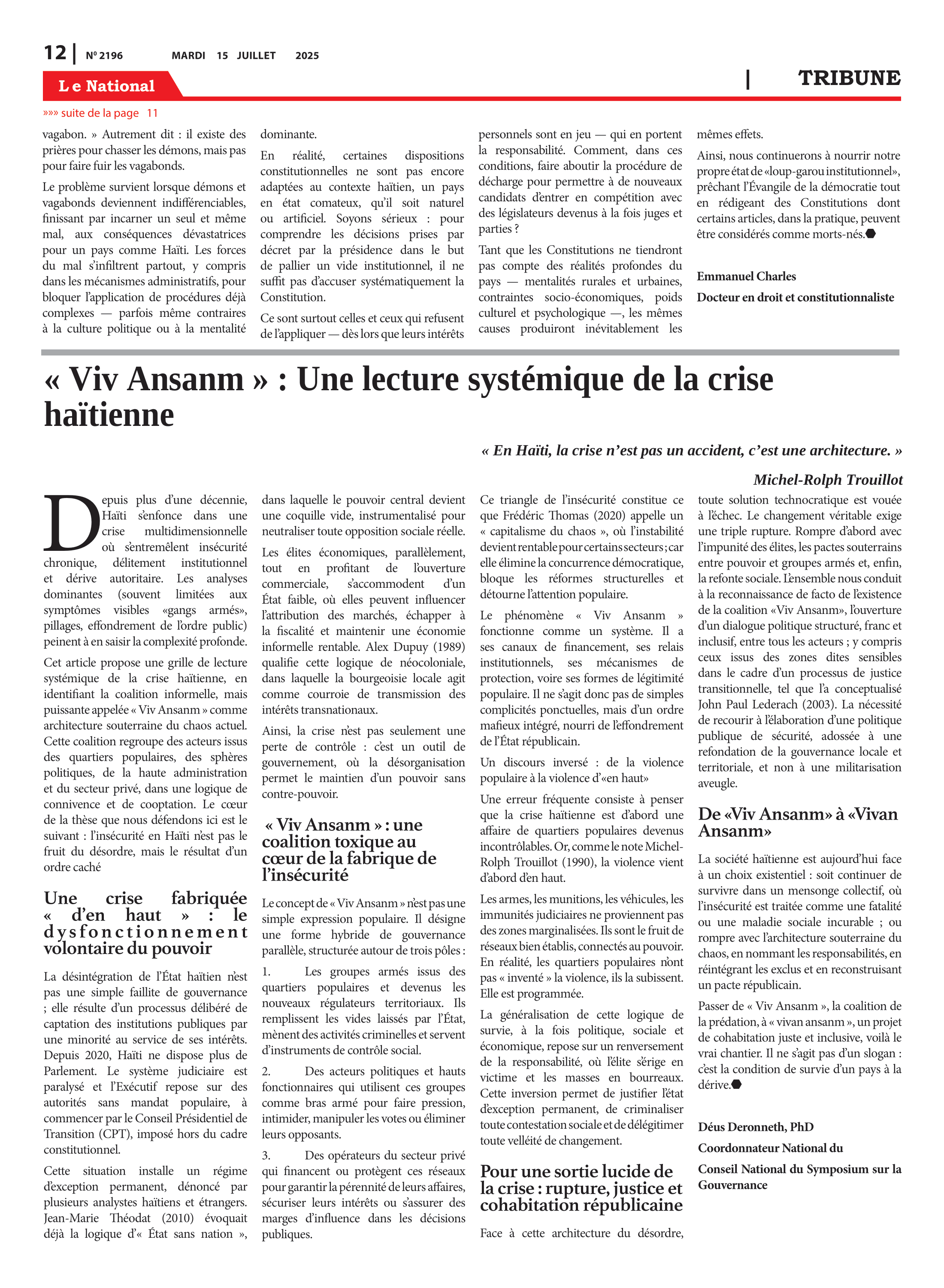 Page 12 de l'édition 2196
