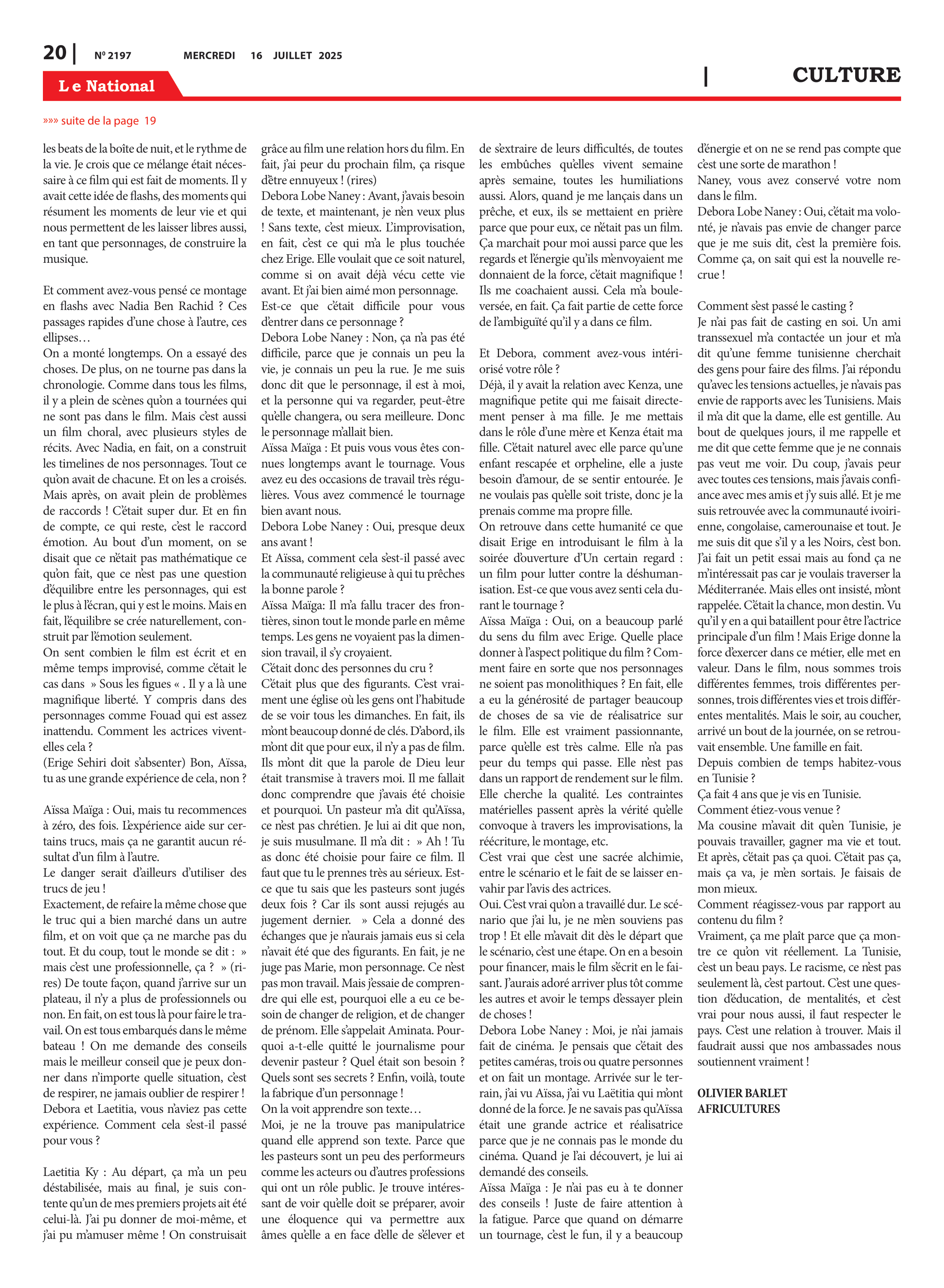 Page 20 de l'édition 2197