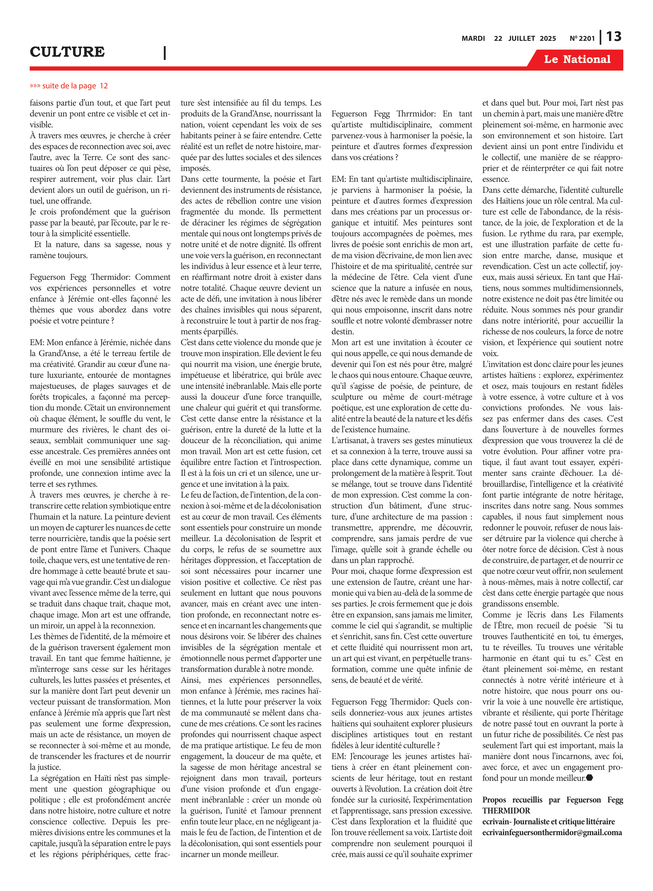 Page 13 de l'édition 2201