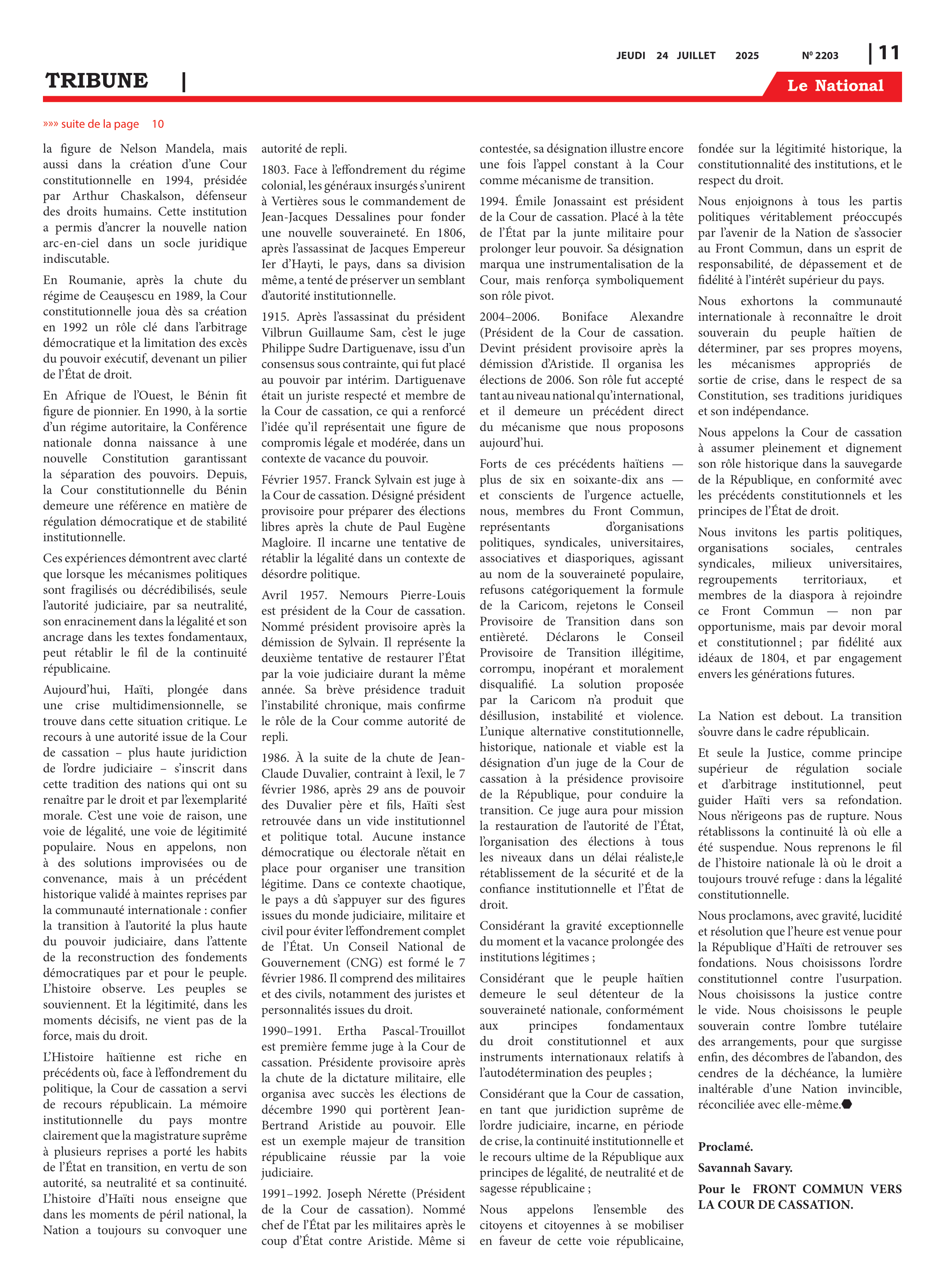 Page 12 de l'édition 2203