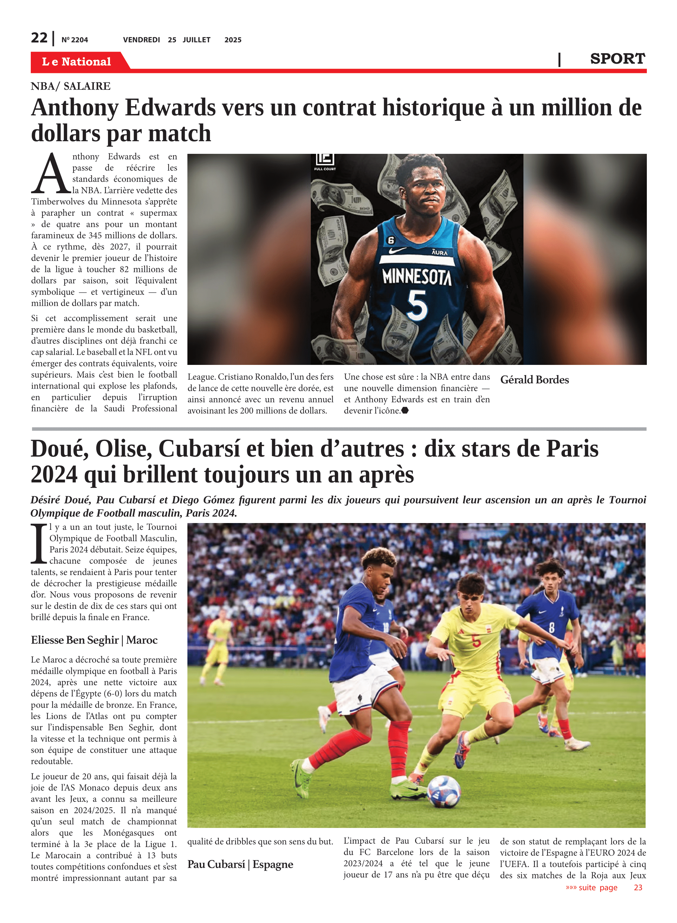Page 22 de l'édition 2204