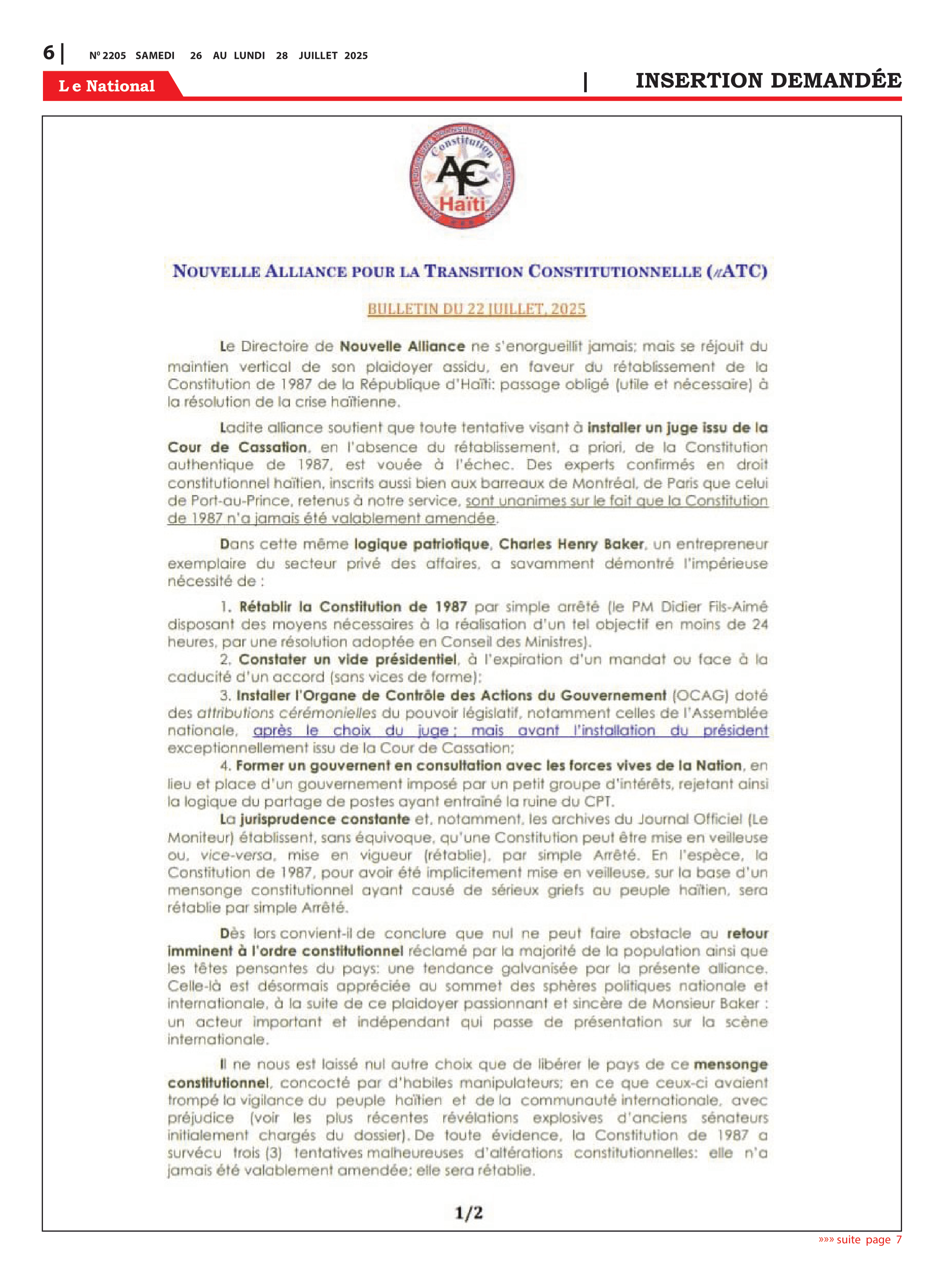 Page 6 de l'édition 2205
