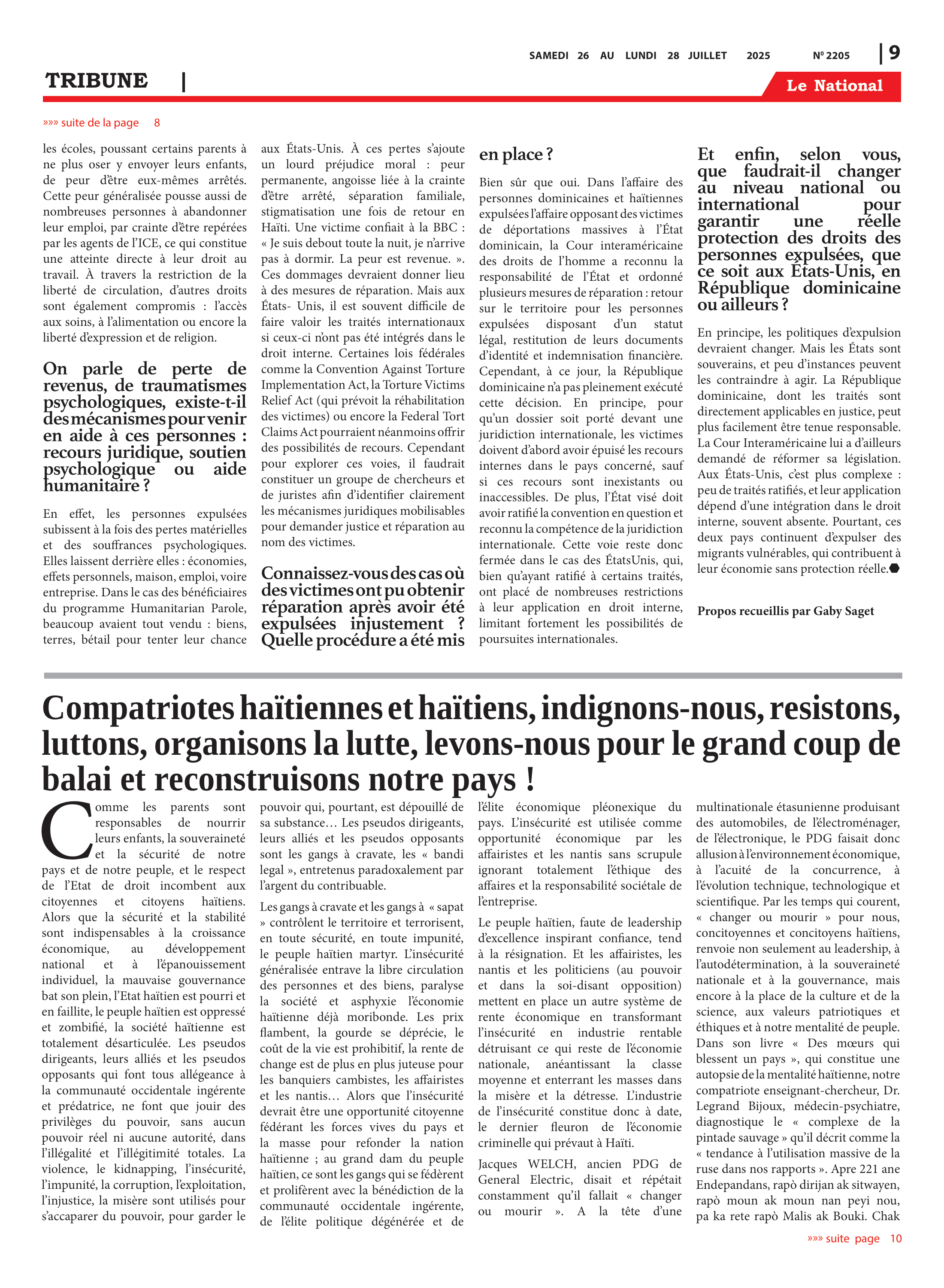 Page 9 de l'édition 2205