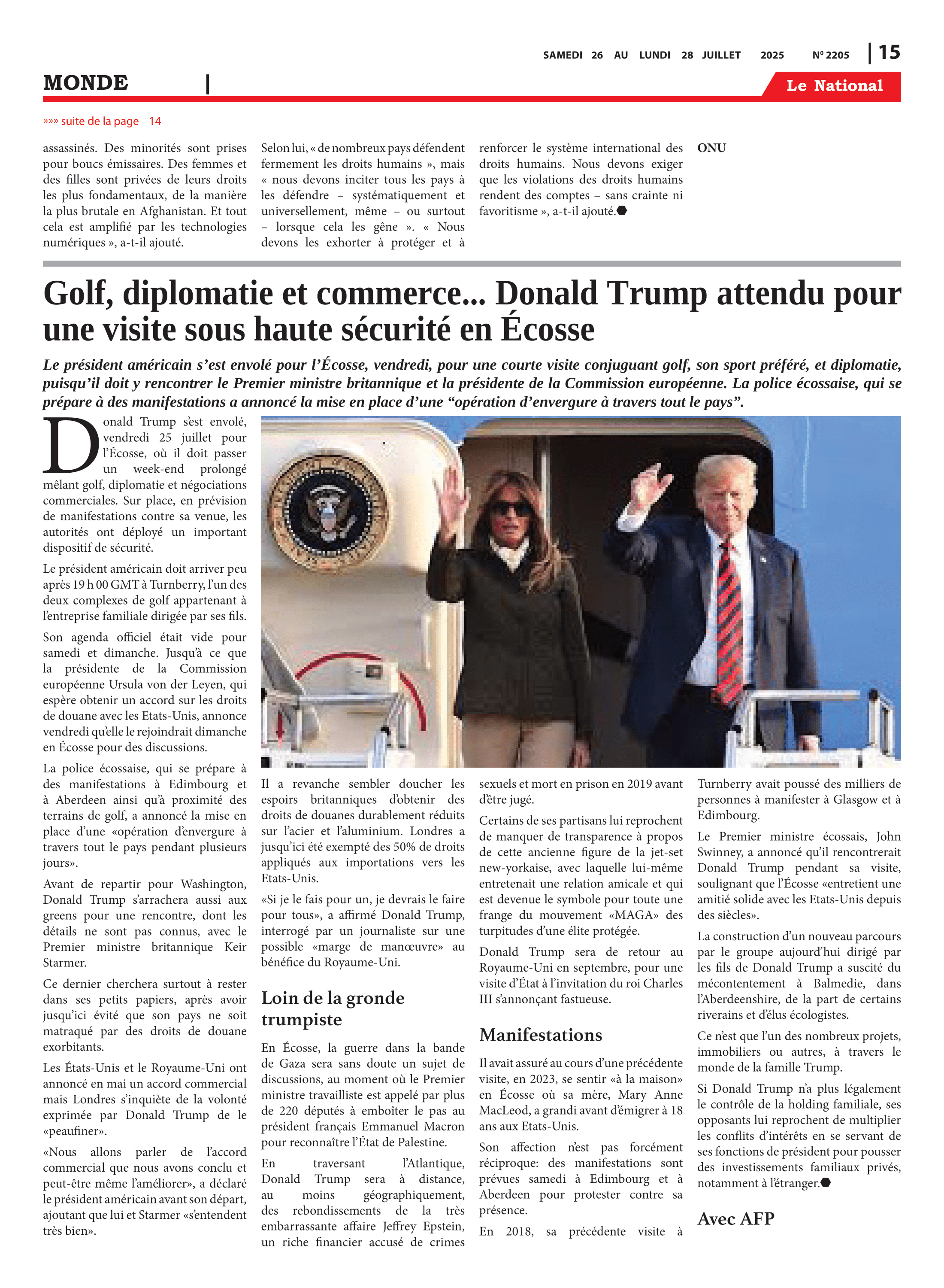 Page 15 de l'édition 2205