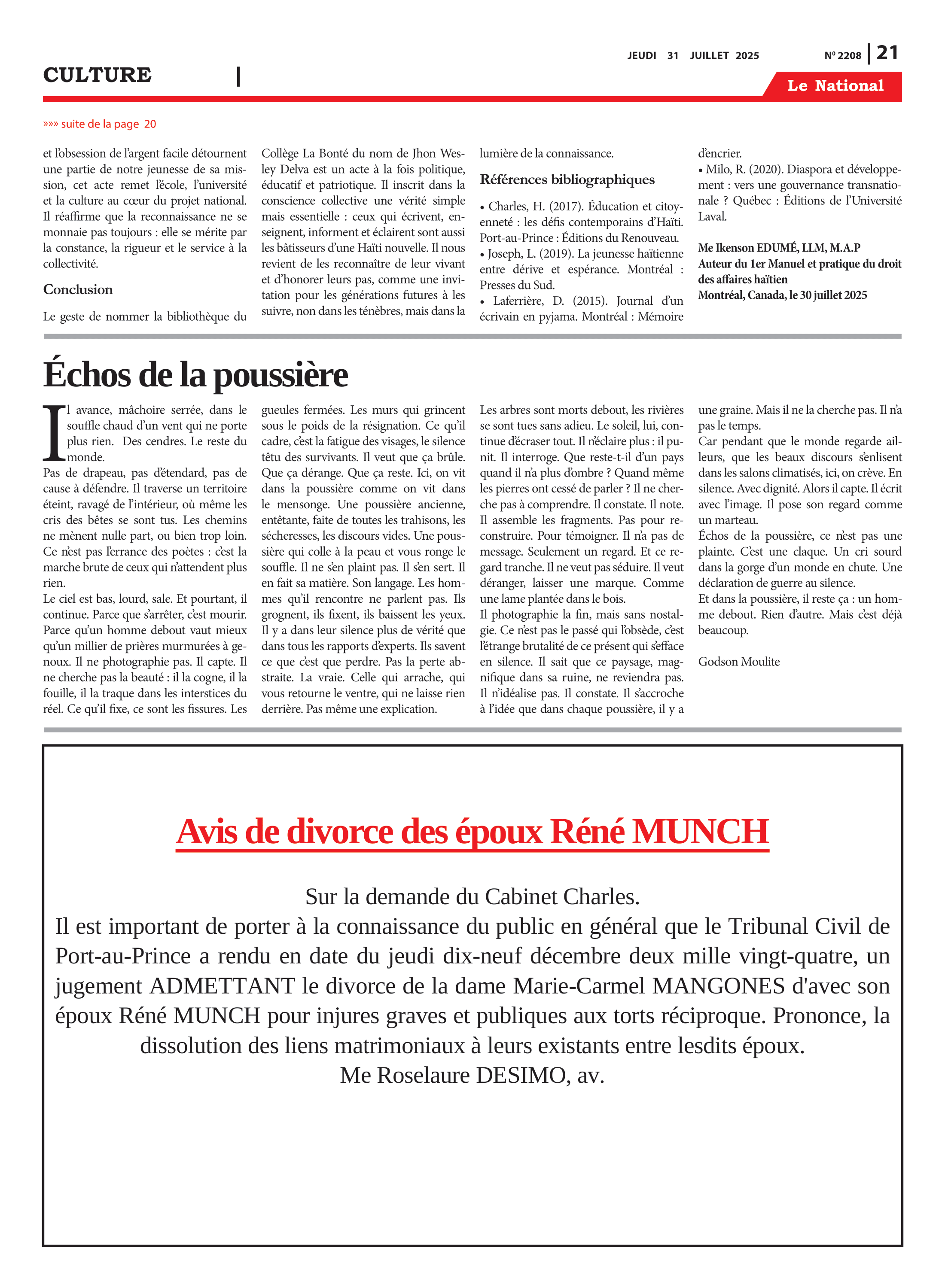 Page 21 de l'édition 2208