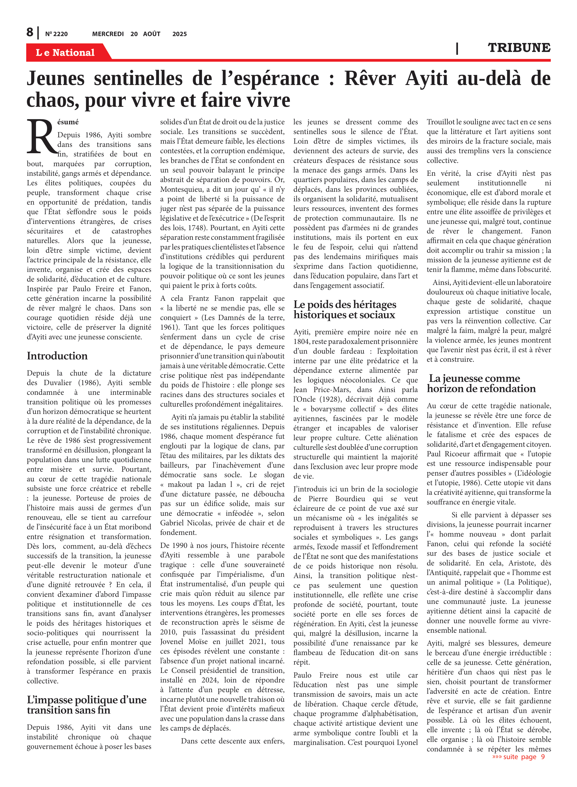 Page 8 de l'édition 2220