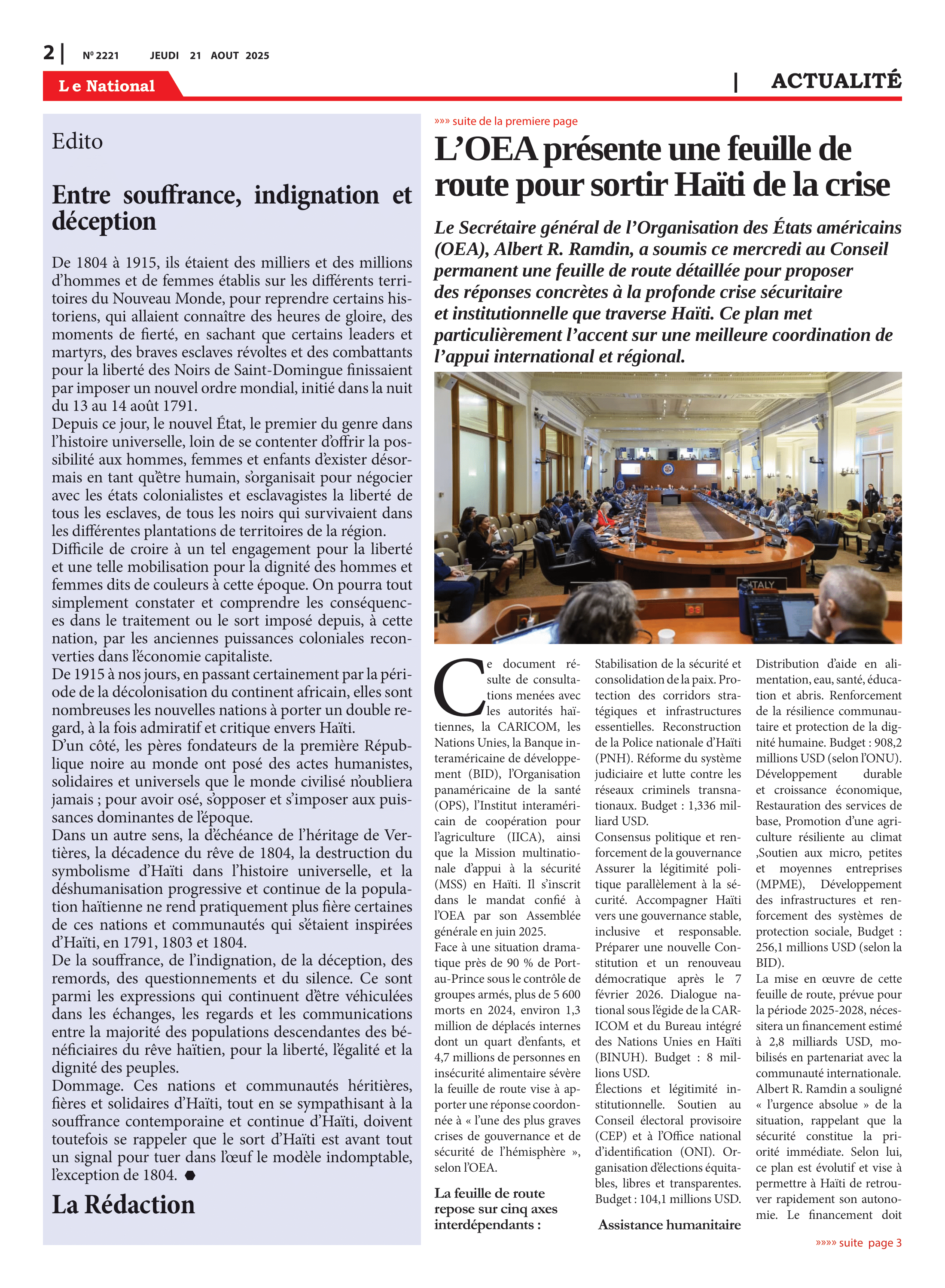 Page 2 de l'édition 2221