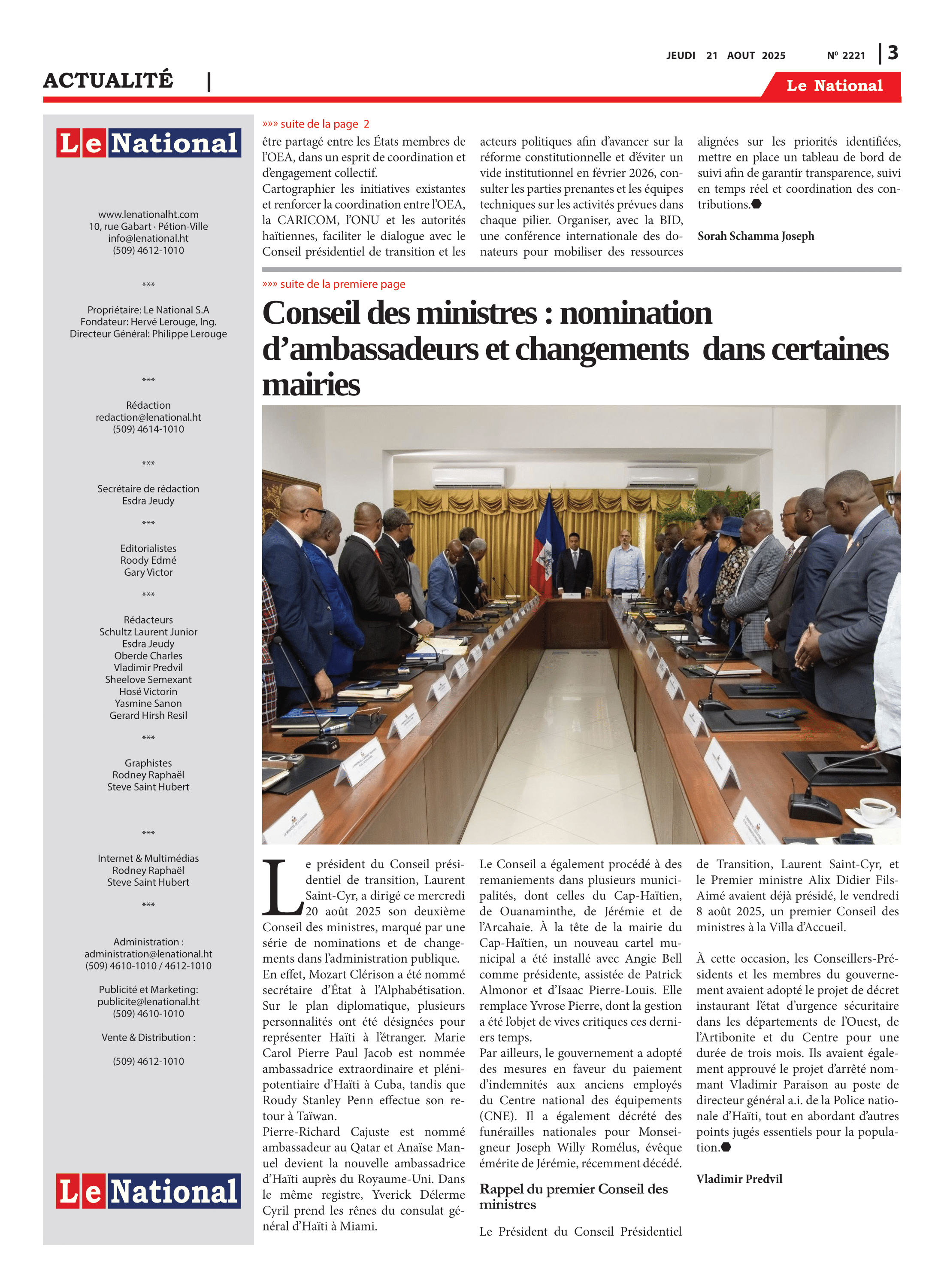 Page 3 de l'édition 2221