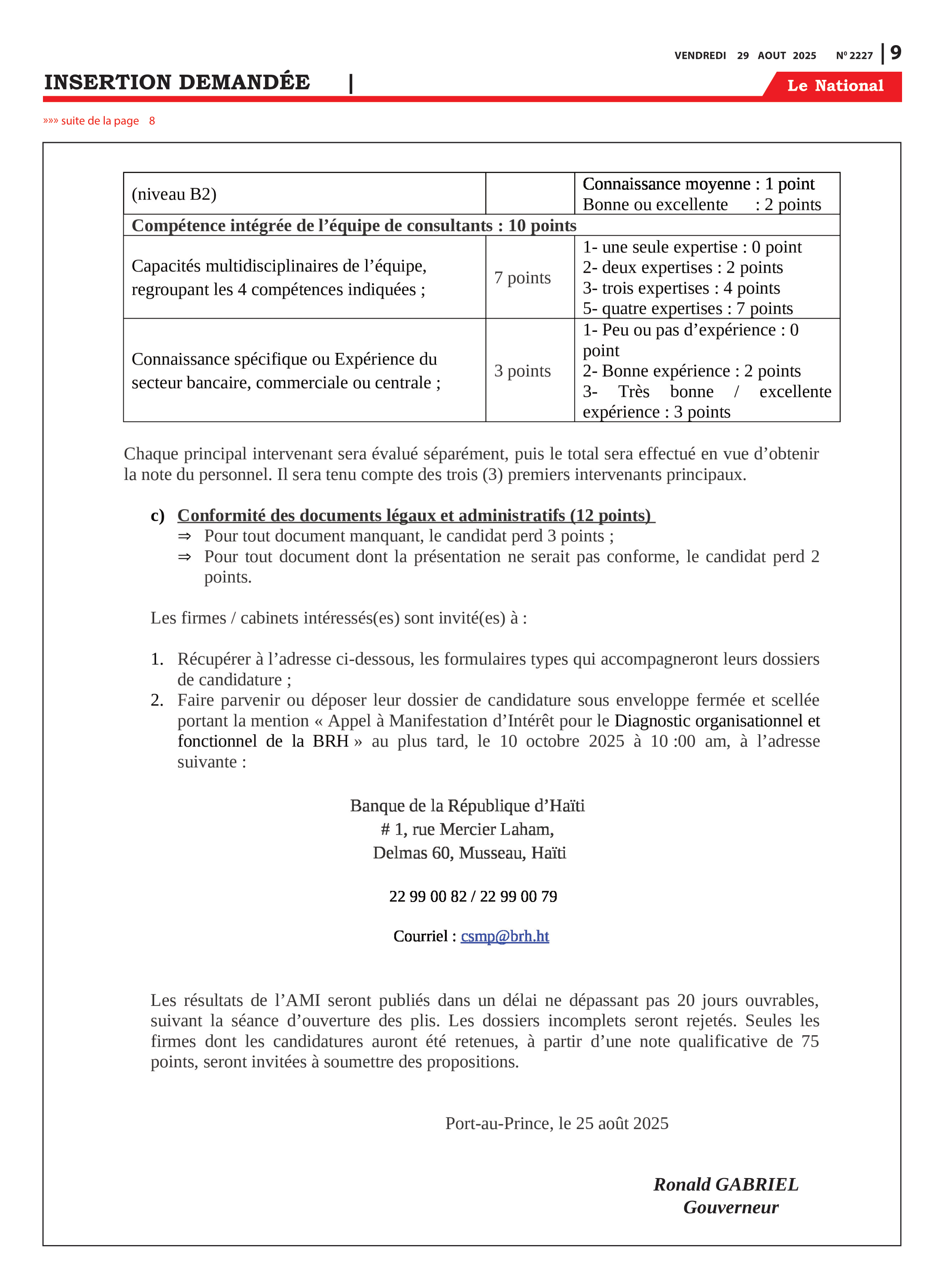 Page 9 de l'édition 2227