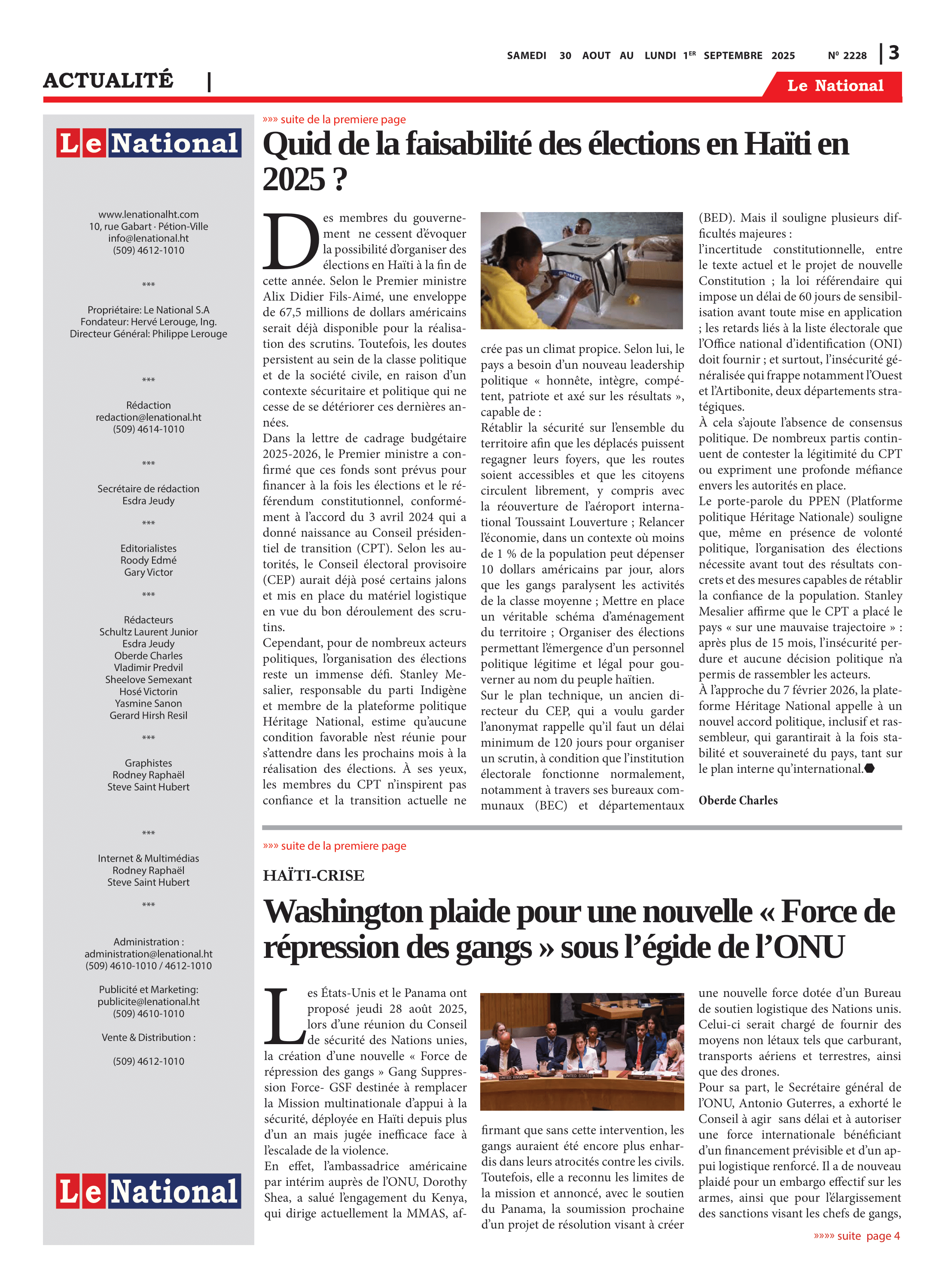 Page 3 de l'édition 2228