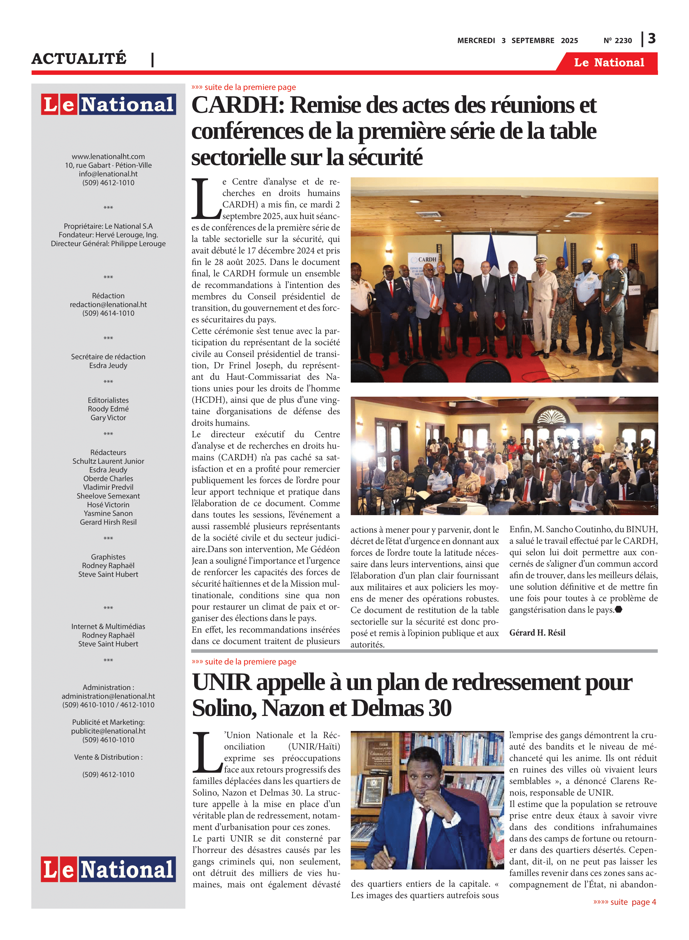 Page 3 de l'édition 2230
