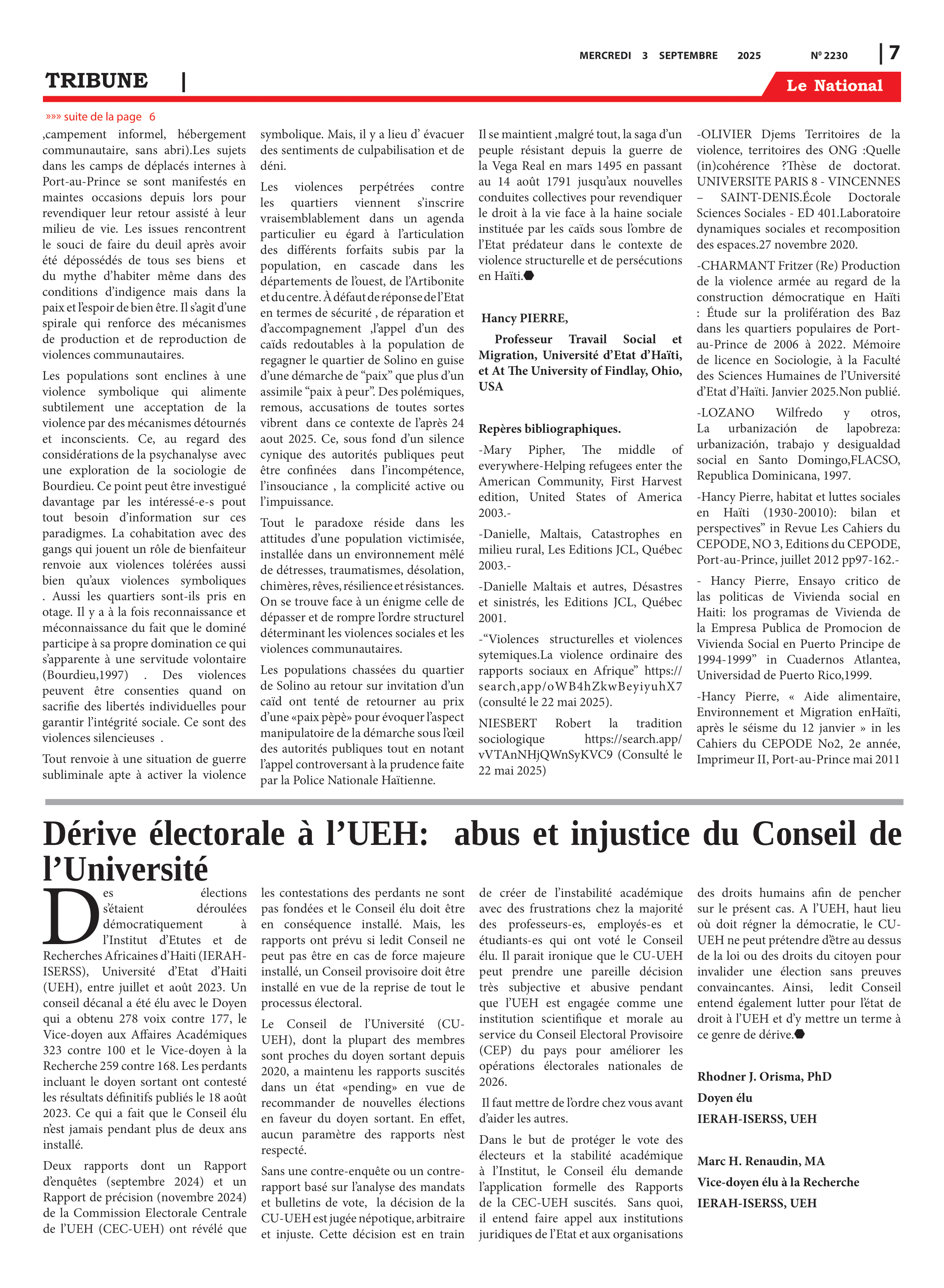 Page 7 de l'édition 2230