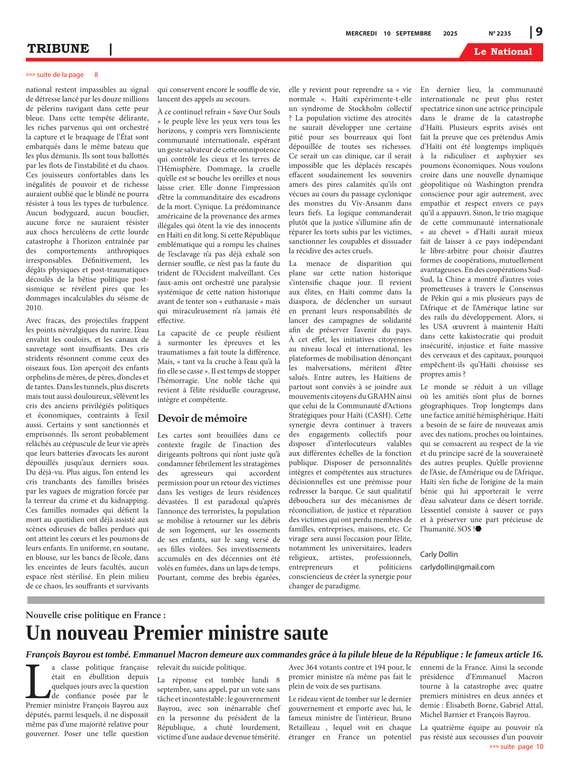 Page 9 de l'édition 2235