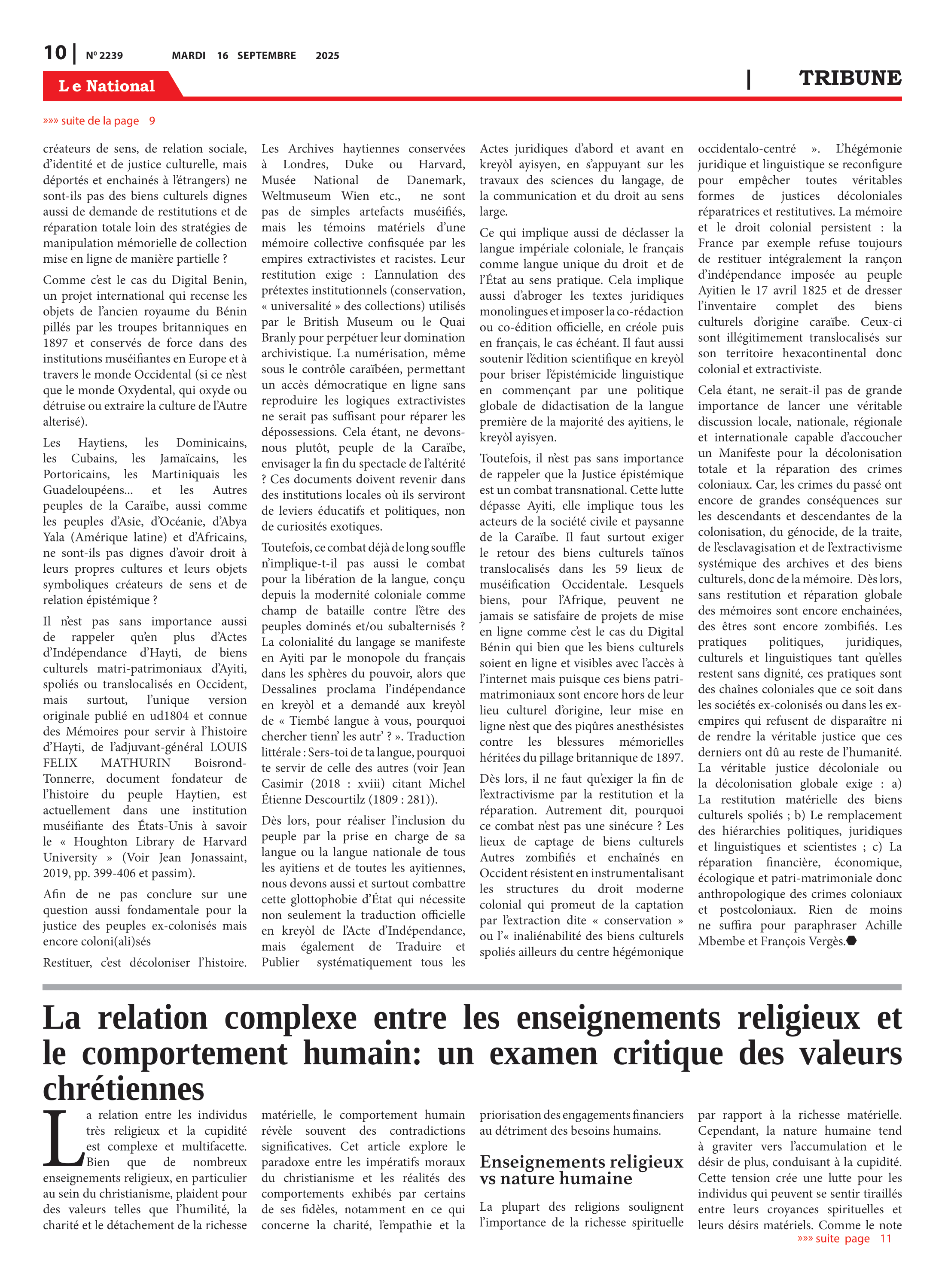Page 10 de l'édition 2239