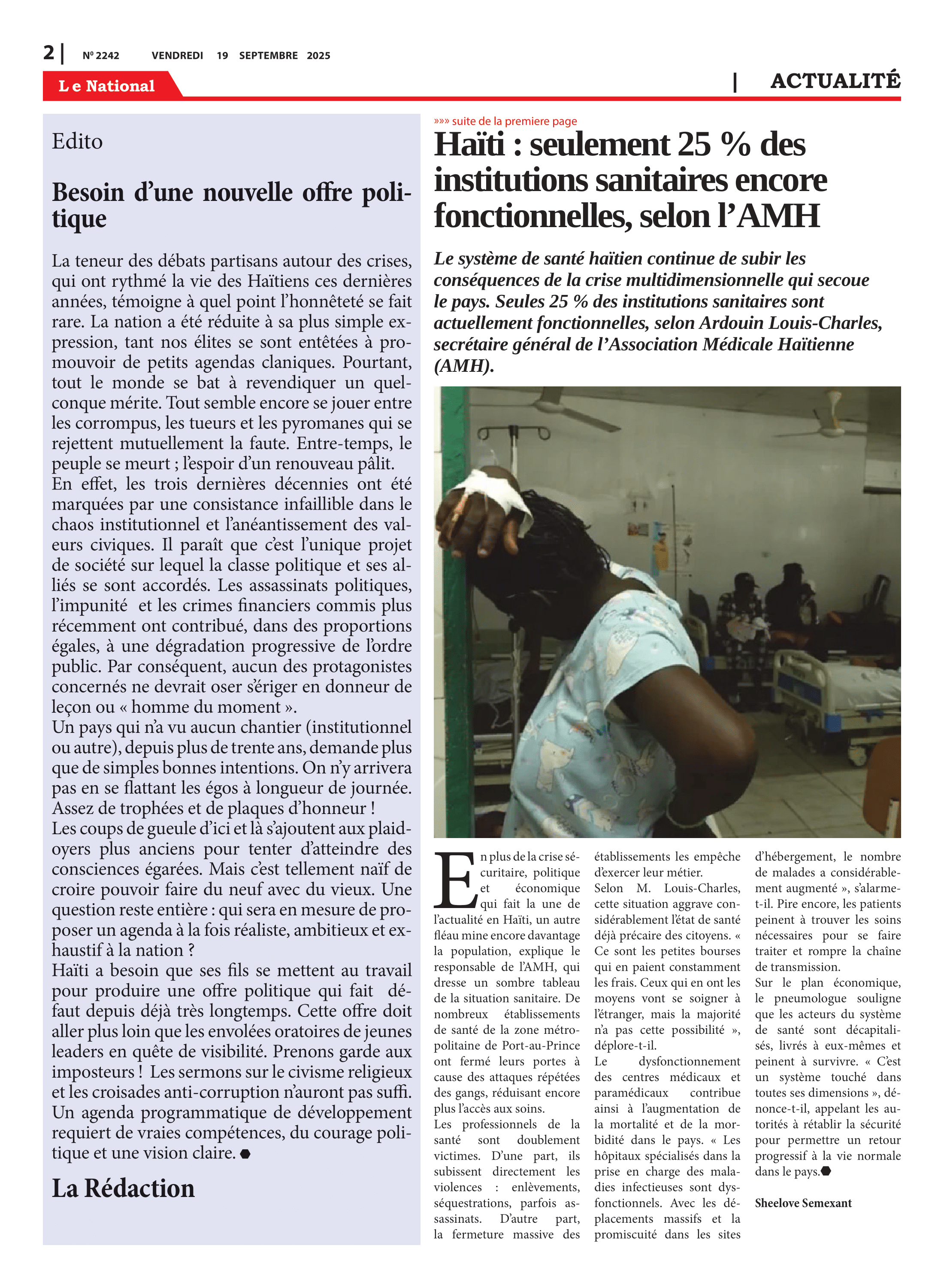Page 2 de l'édition 2242