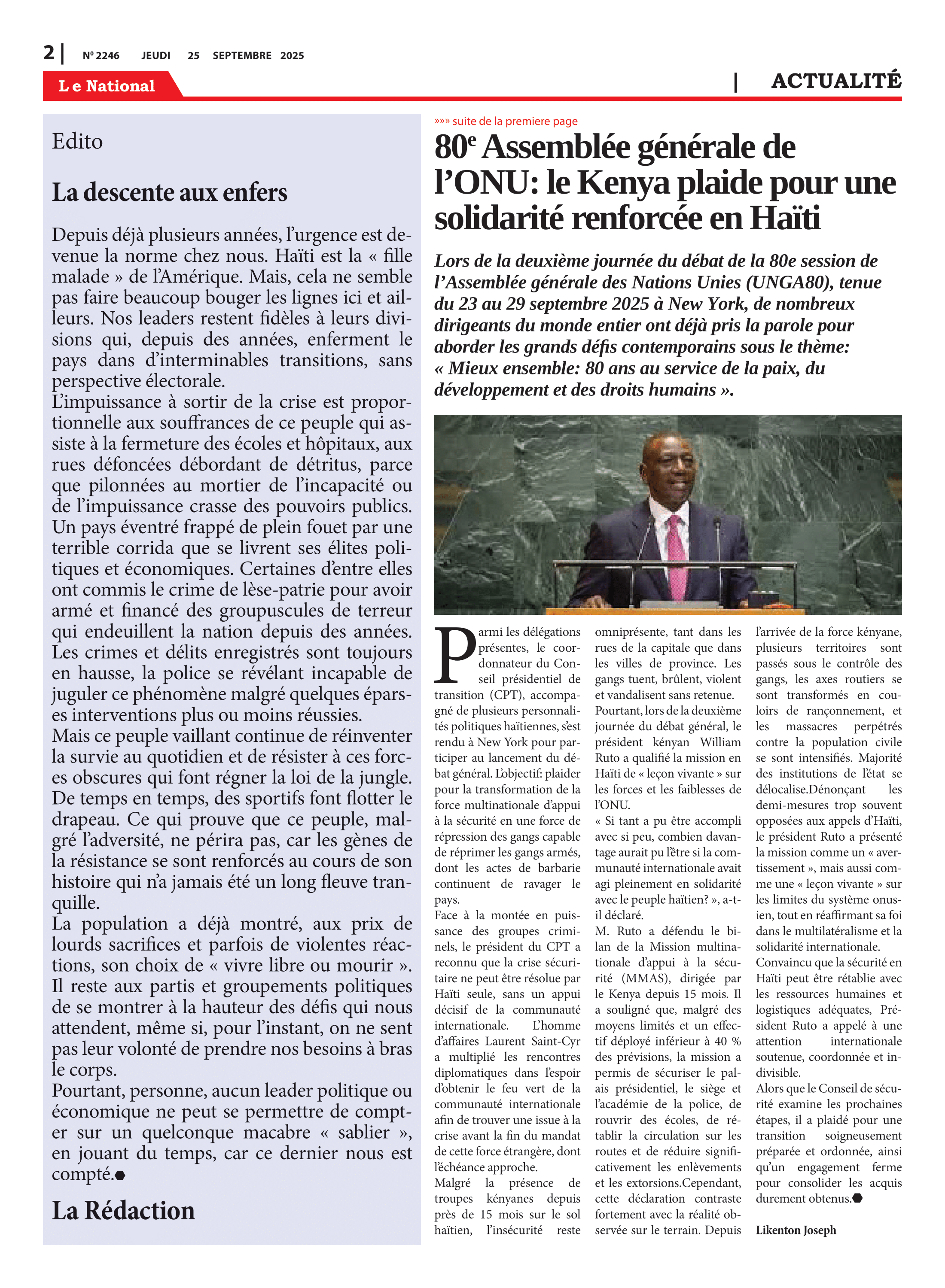 Page 2 de l'édition 2246