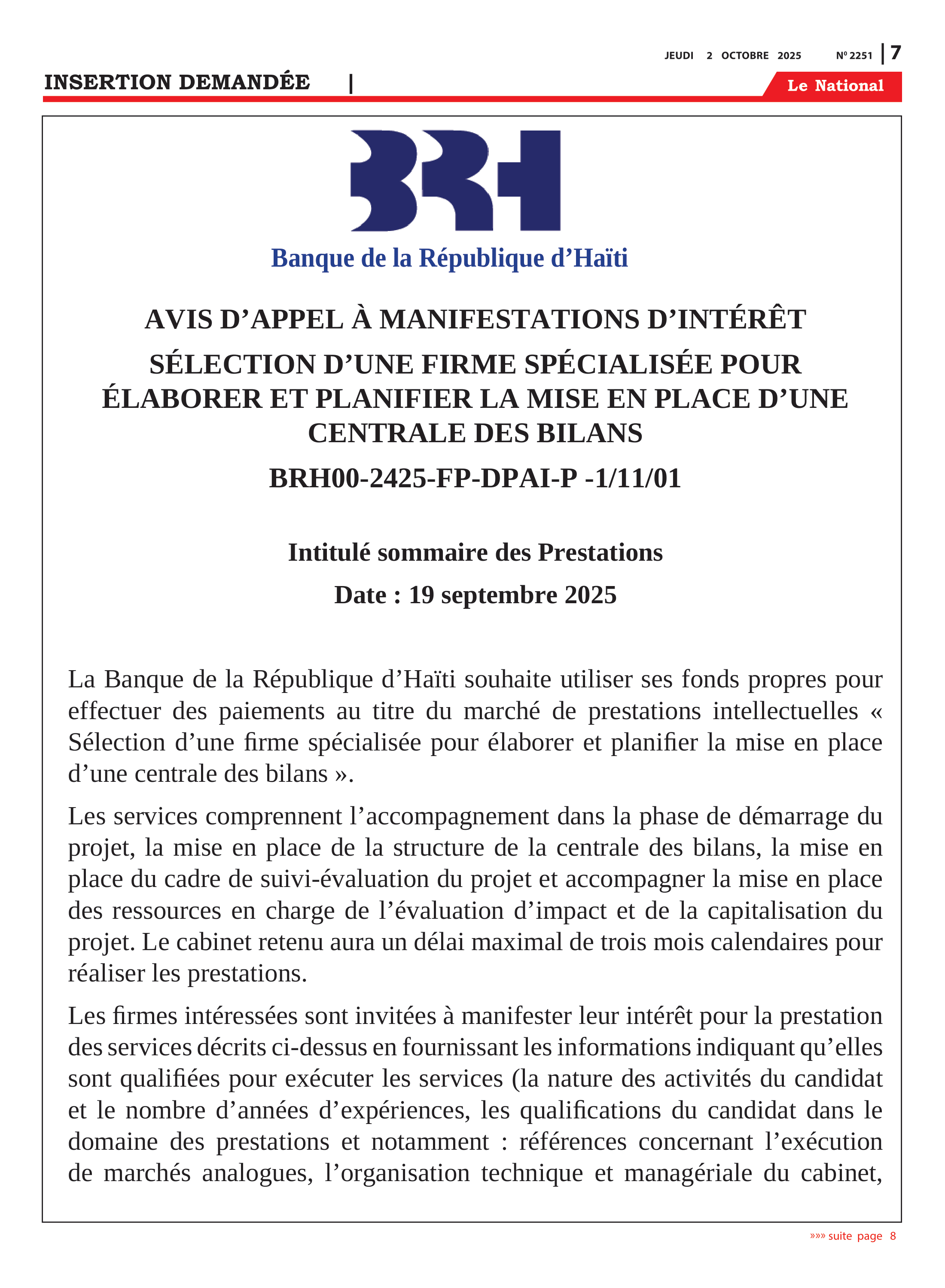 Page 7 de l'édition 2251