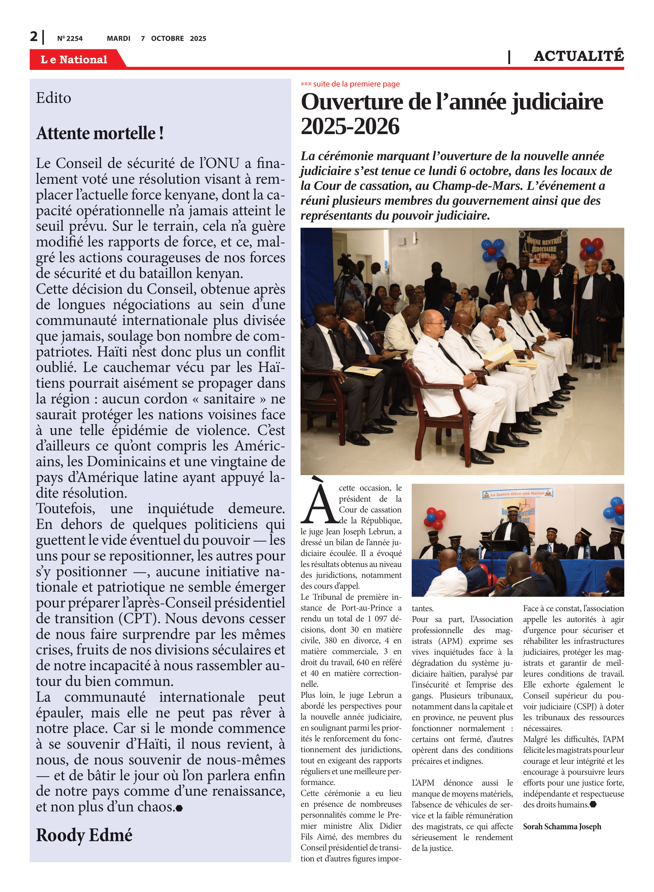 Page 2 de l'édition 2254