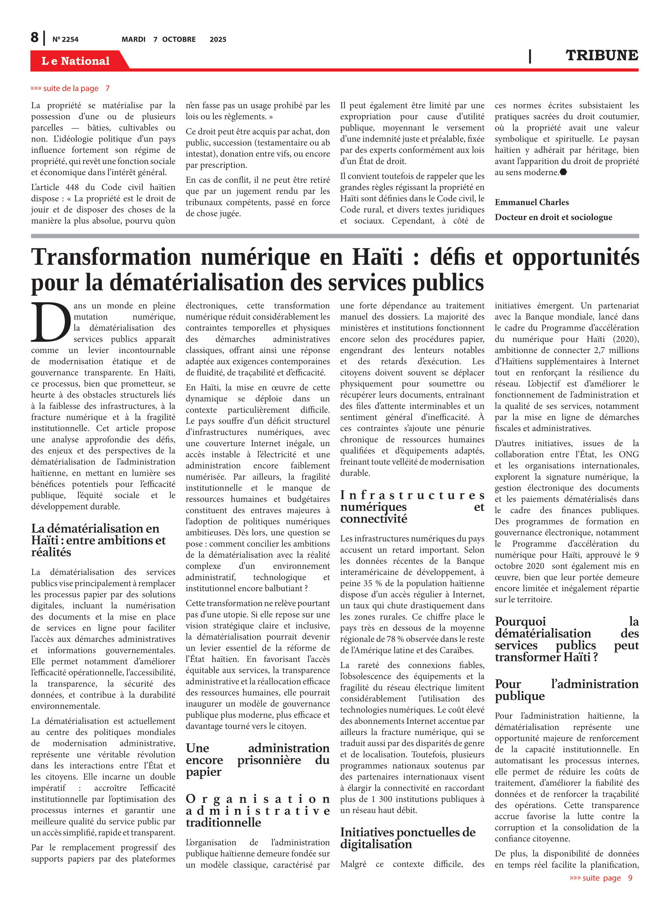 Page 8 de l'édition 2254