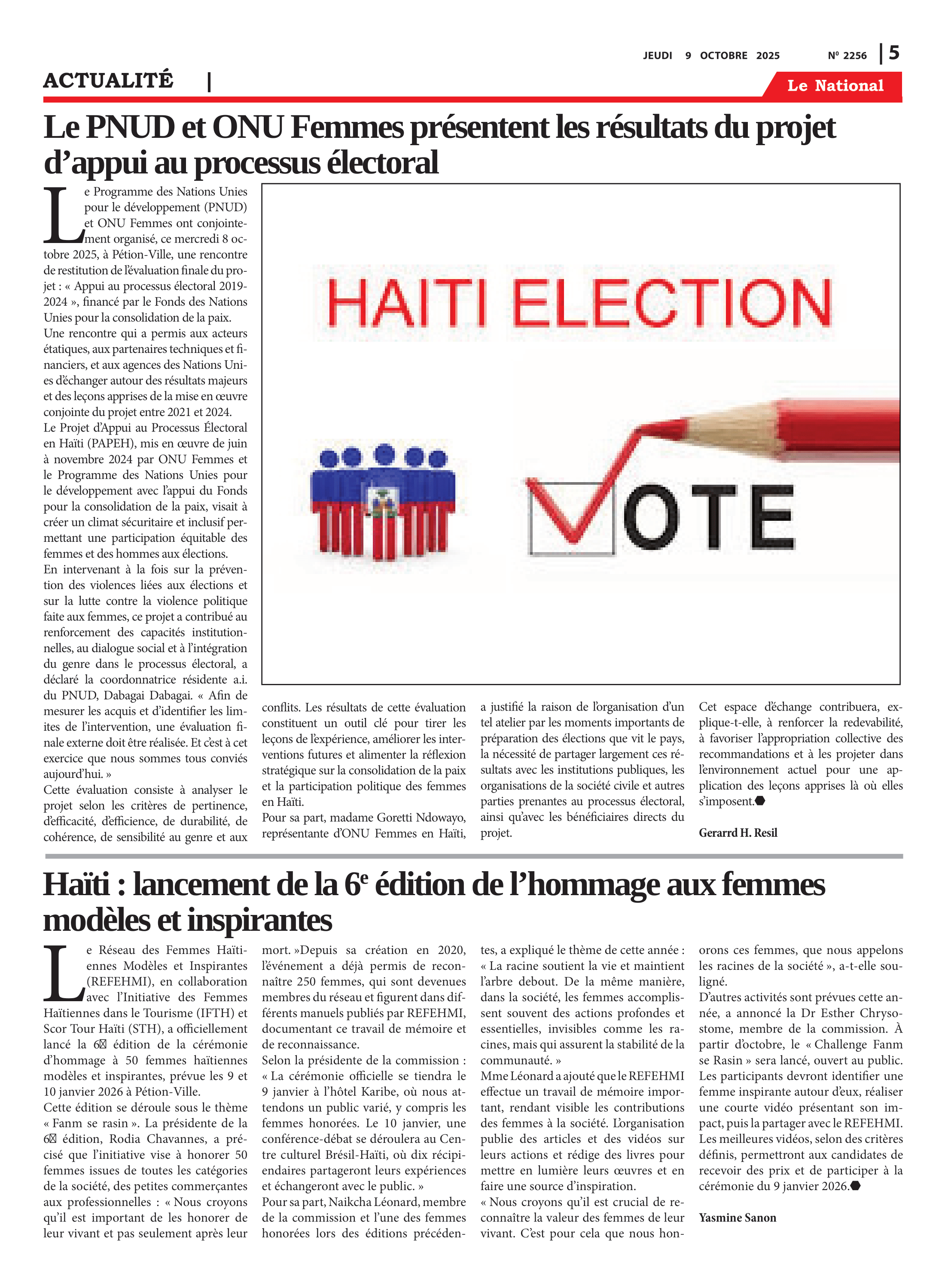 Page 5 de l'édition 2256