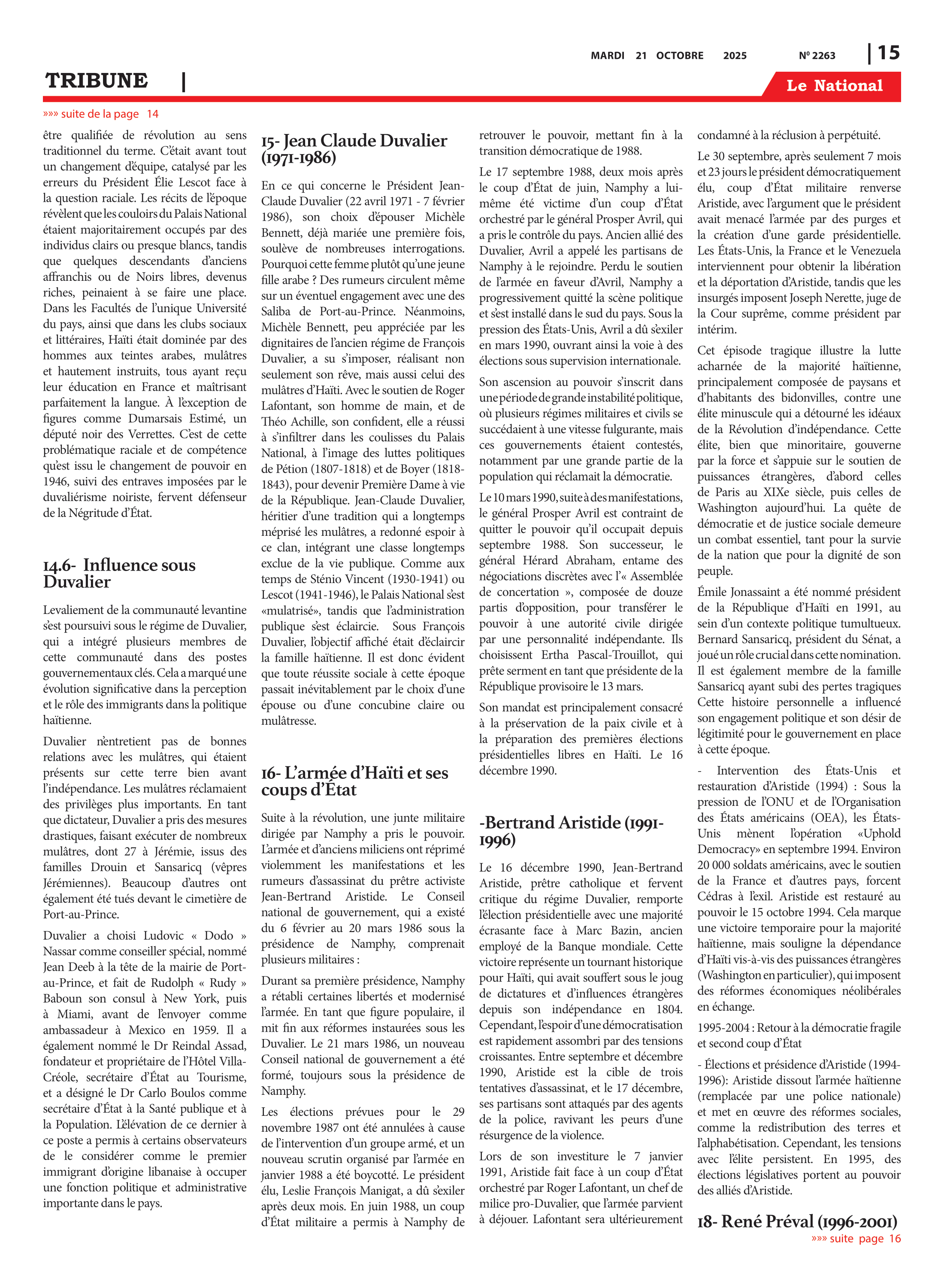 Page 15 de l'édition 2263