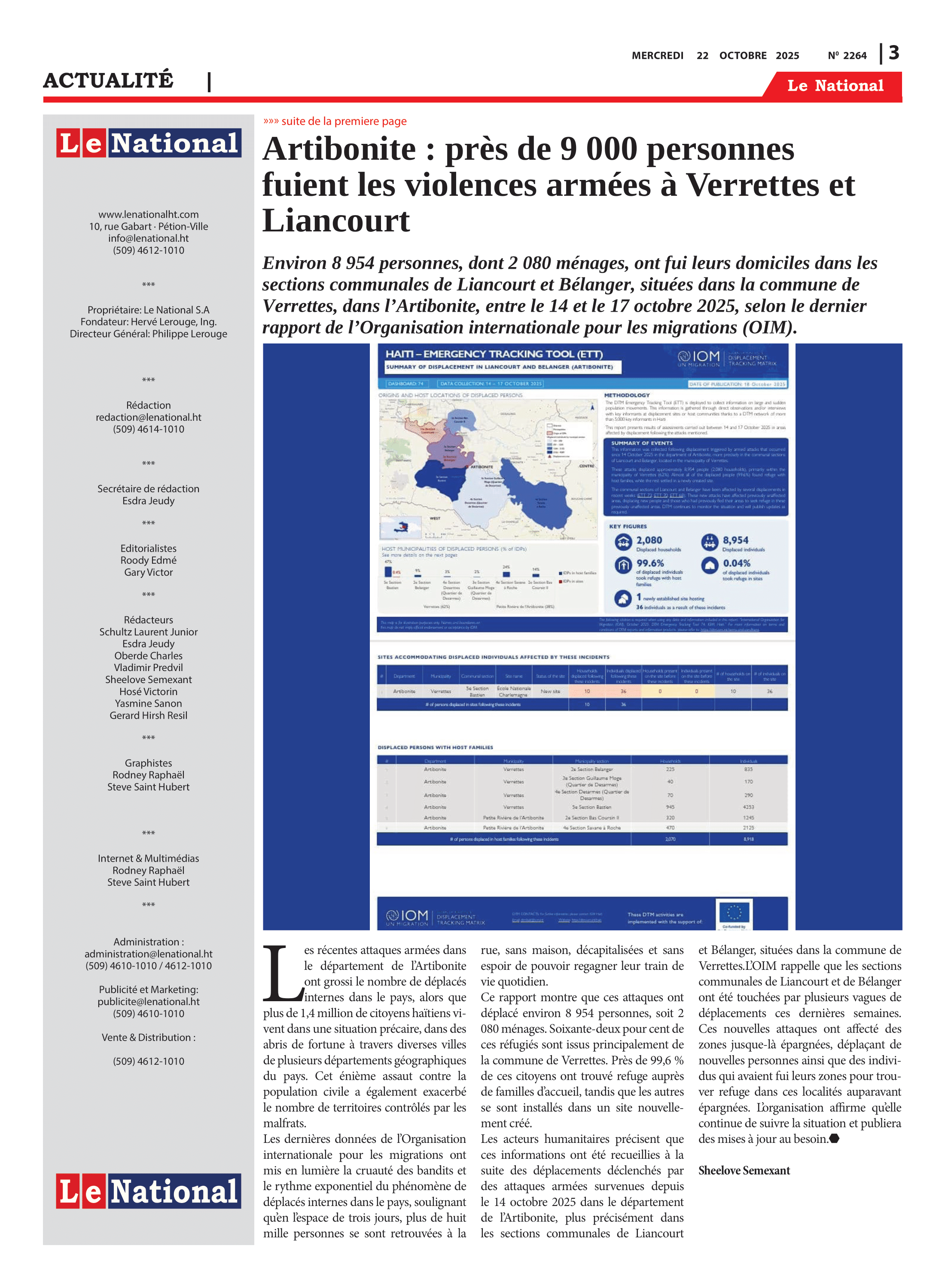 Page 3 de l'édition 2264