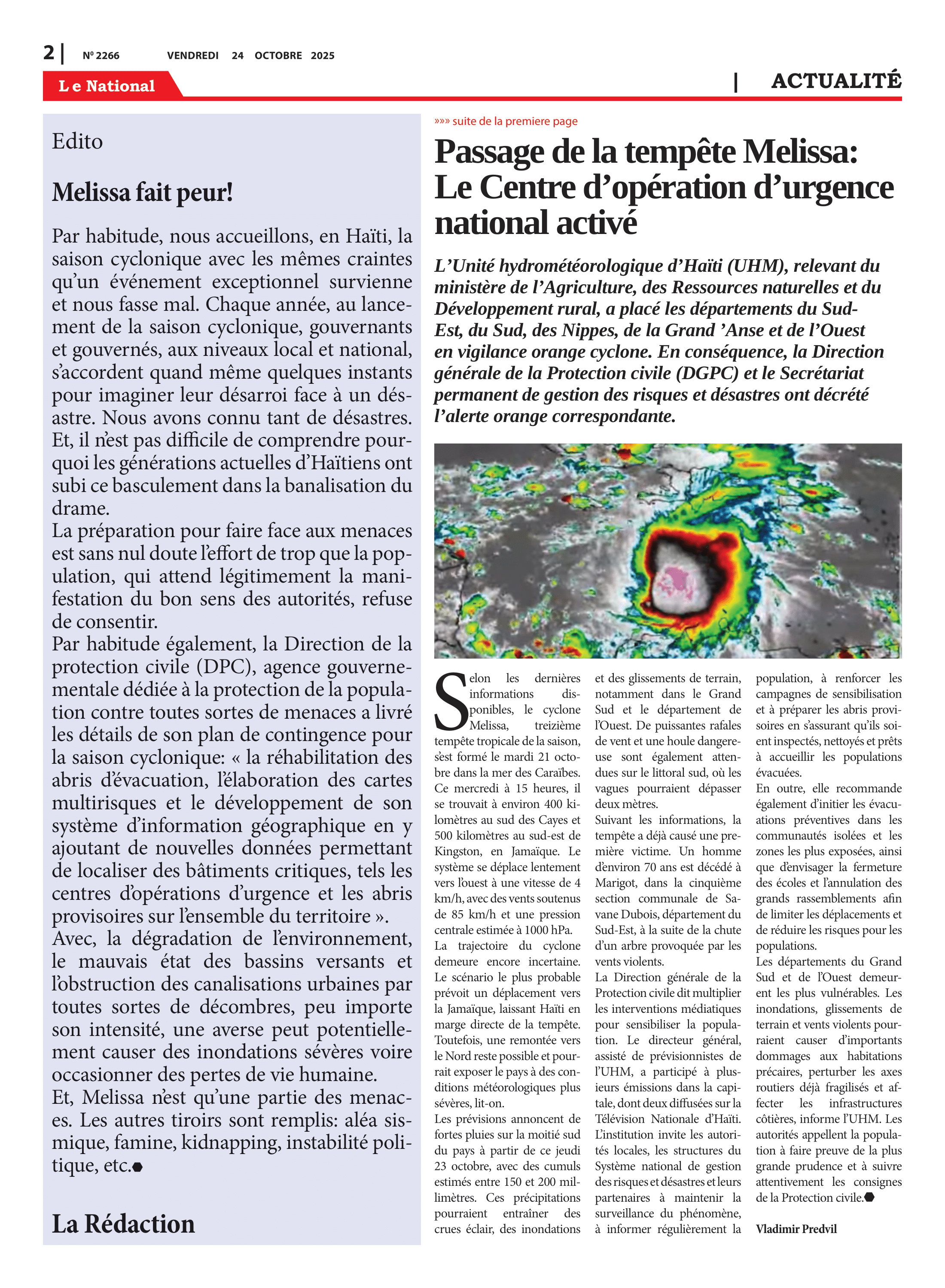 Page 2 de l'édition 2266