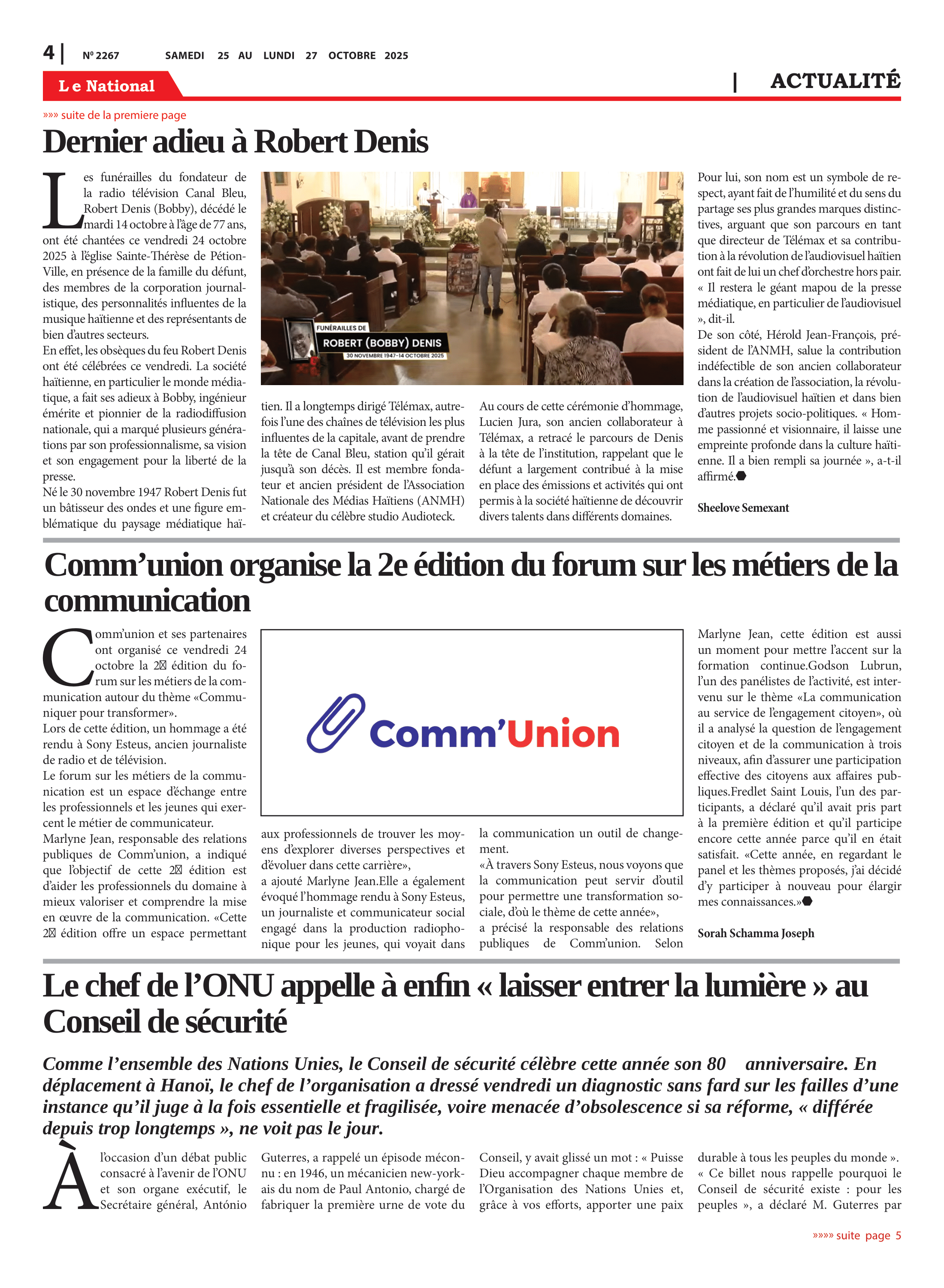 Page 4 de l'édition 2267