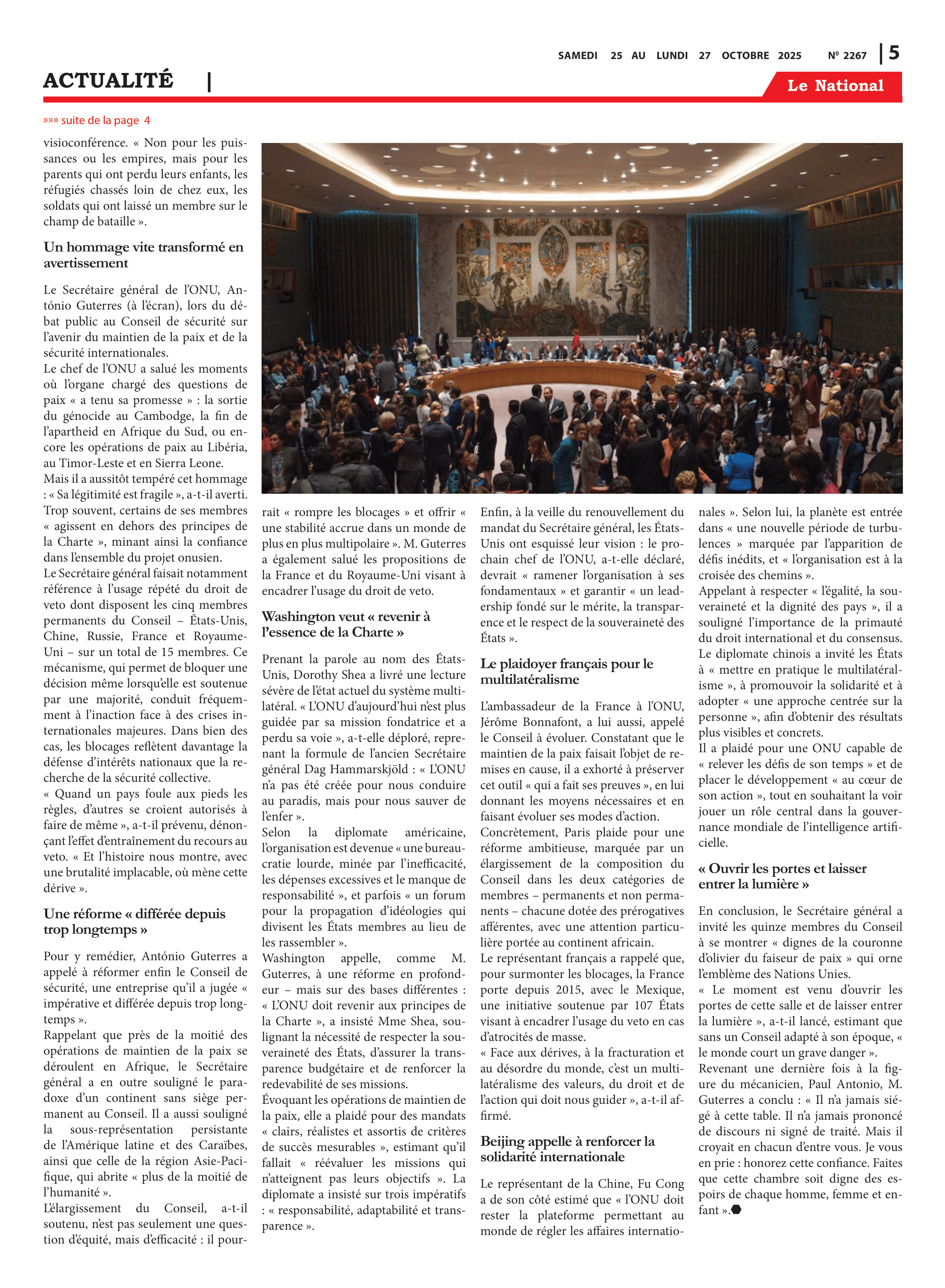 Page 5 de l'édition 2267