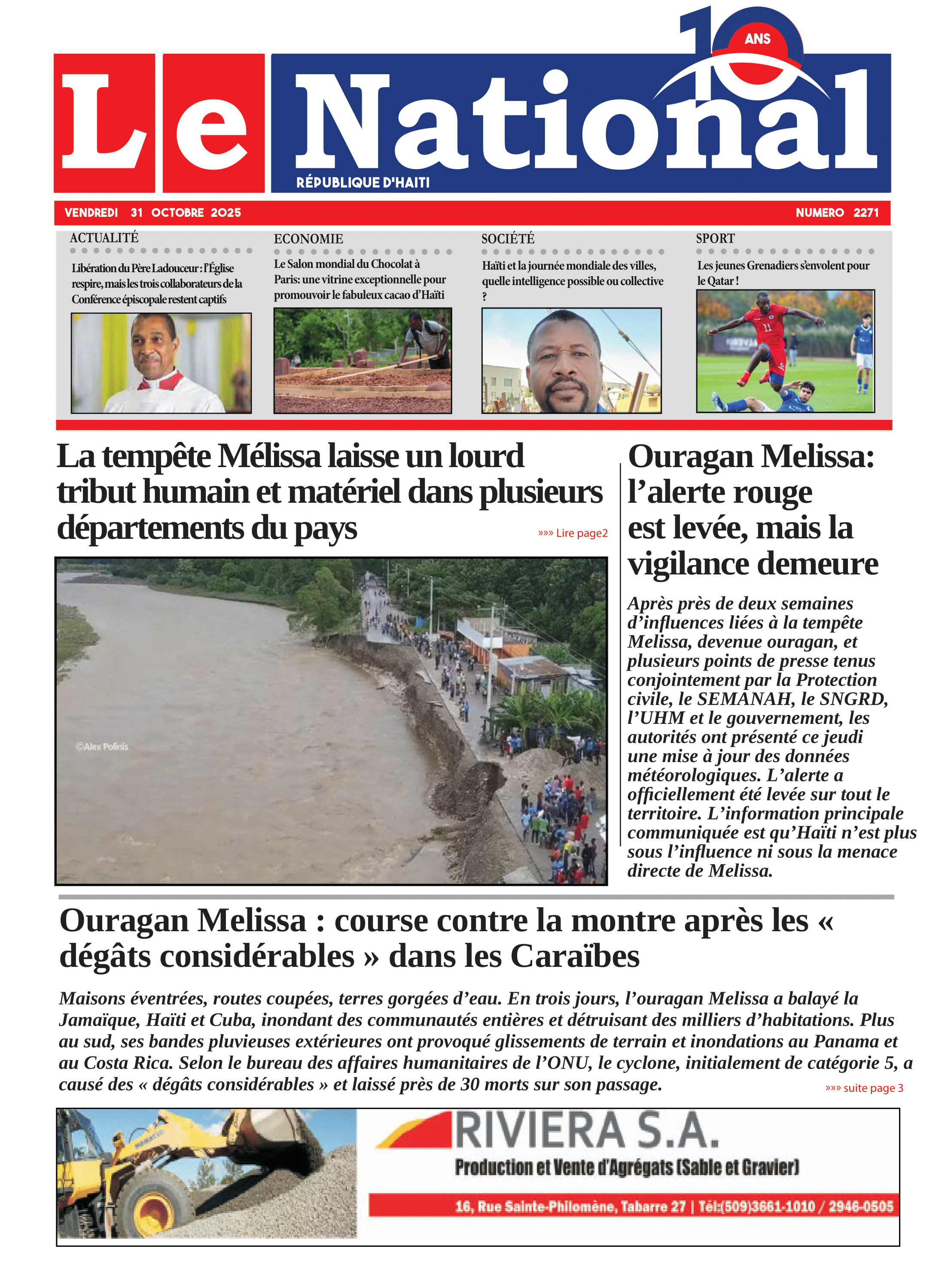 Page 1 de l'édition 2271