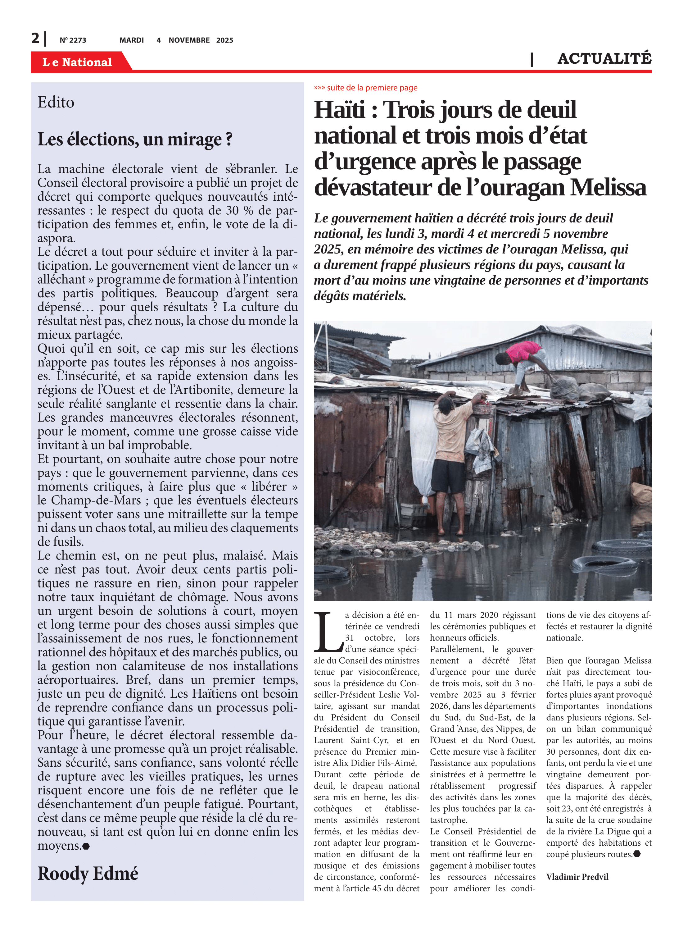 Page 2 de l'édition 2273
