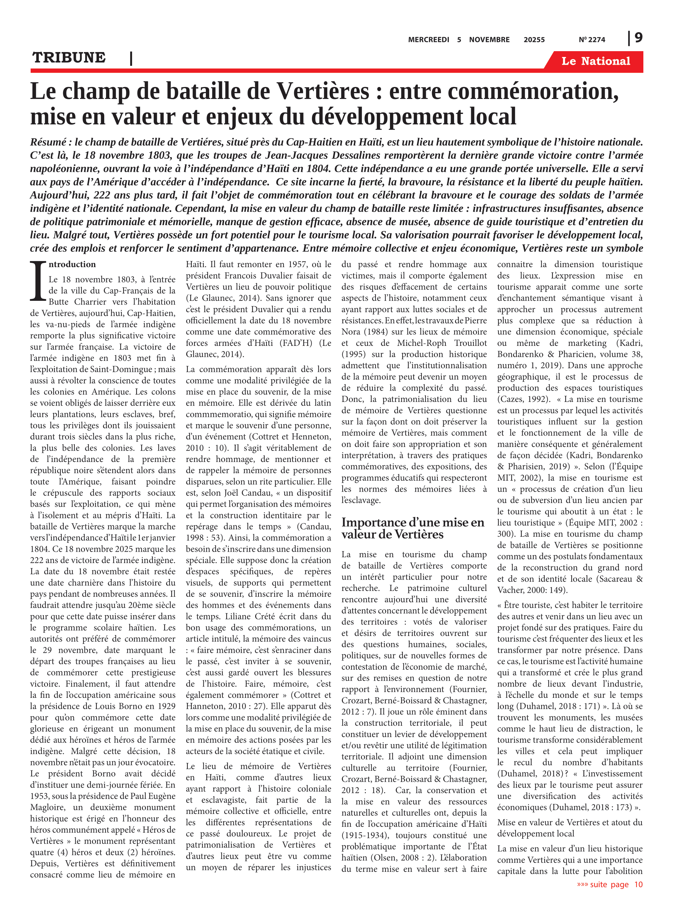 Page 9 de l'édition 2274