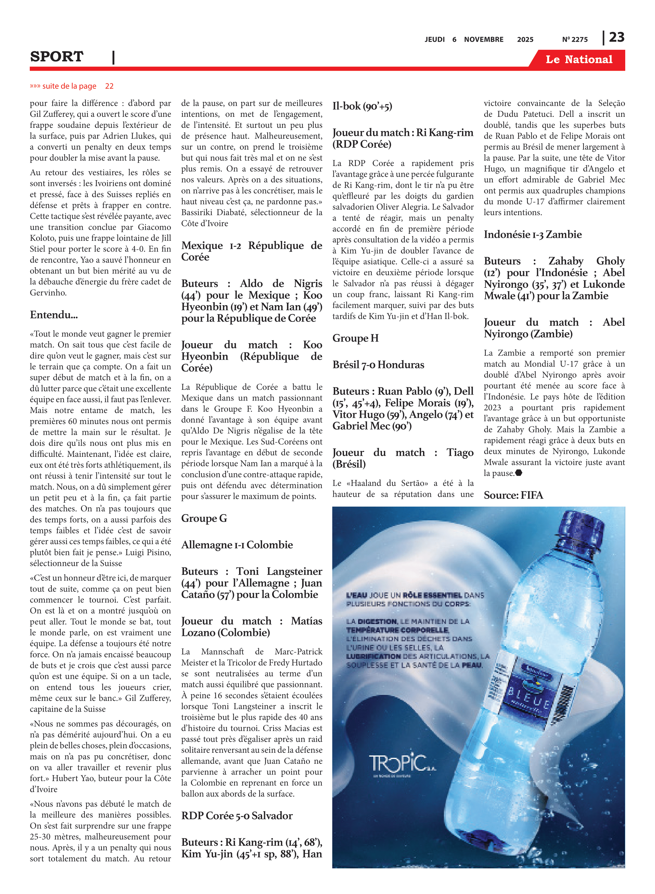 Page 23 de l'édition 2275