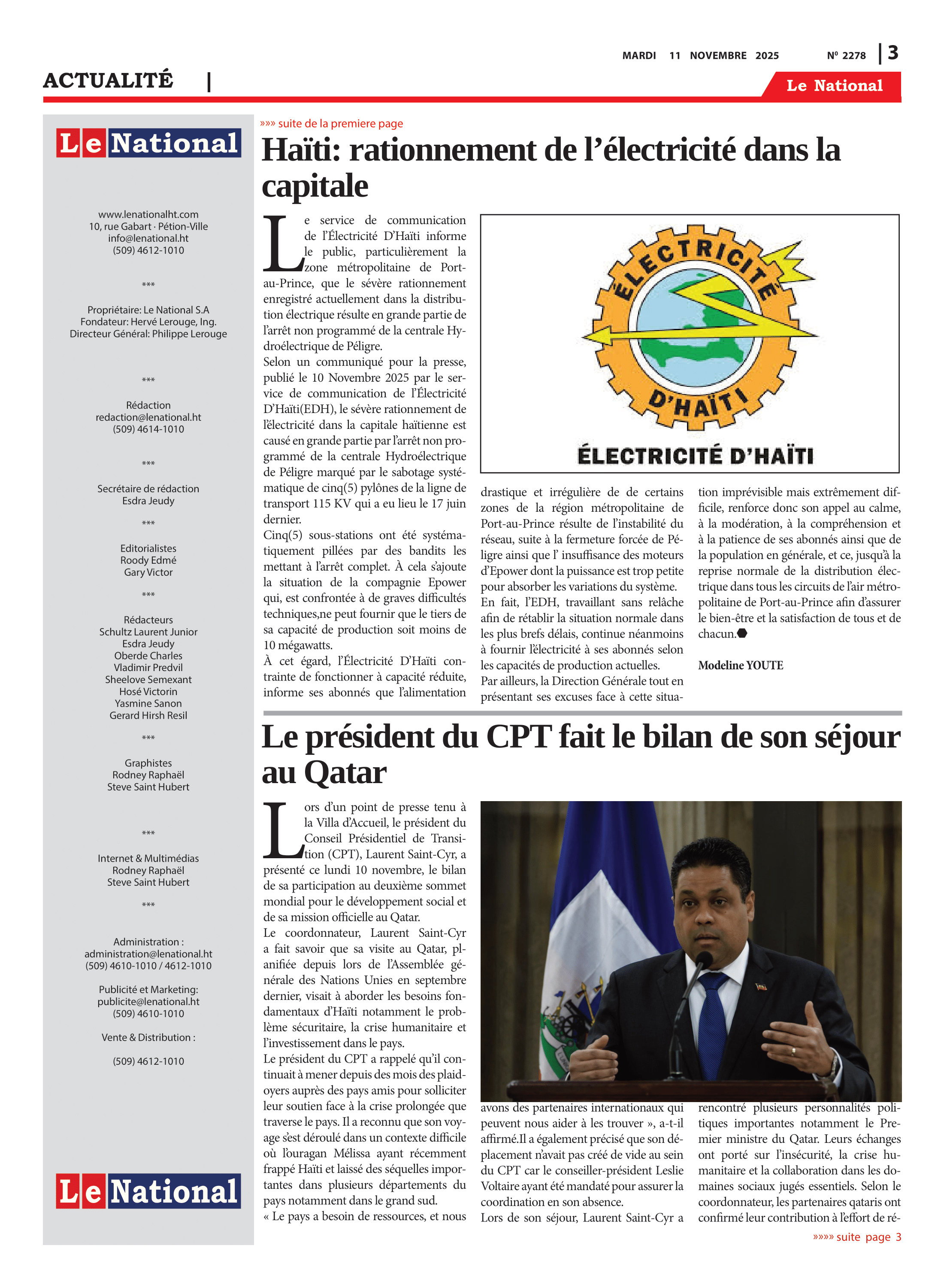 Page 3 de l'édition 2278