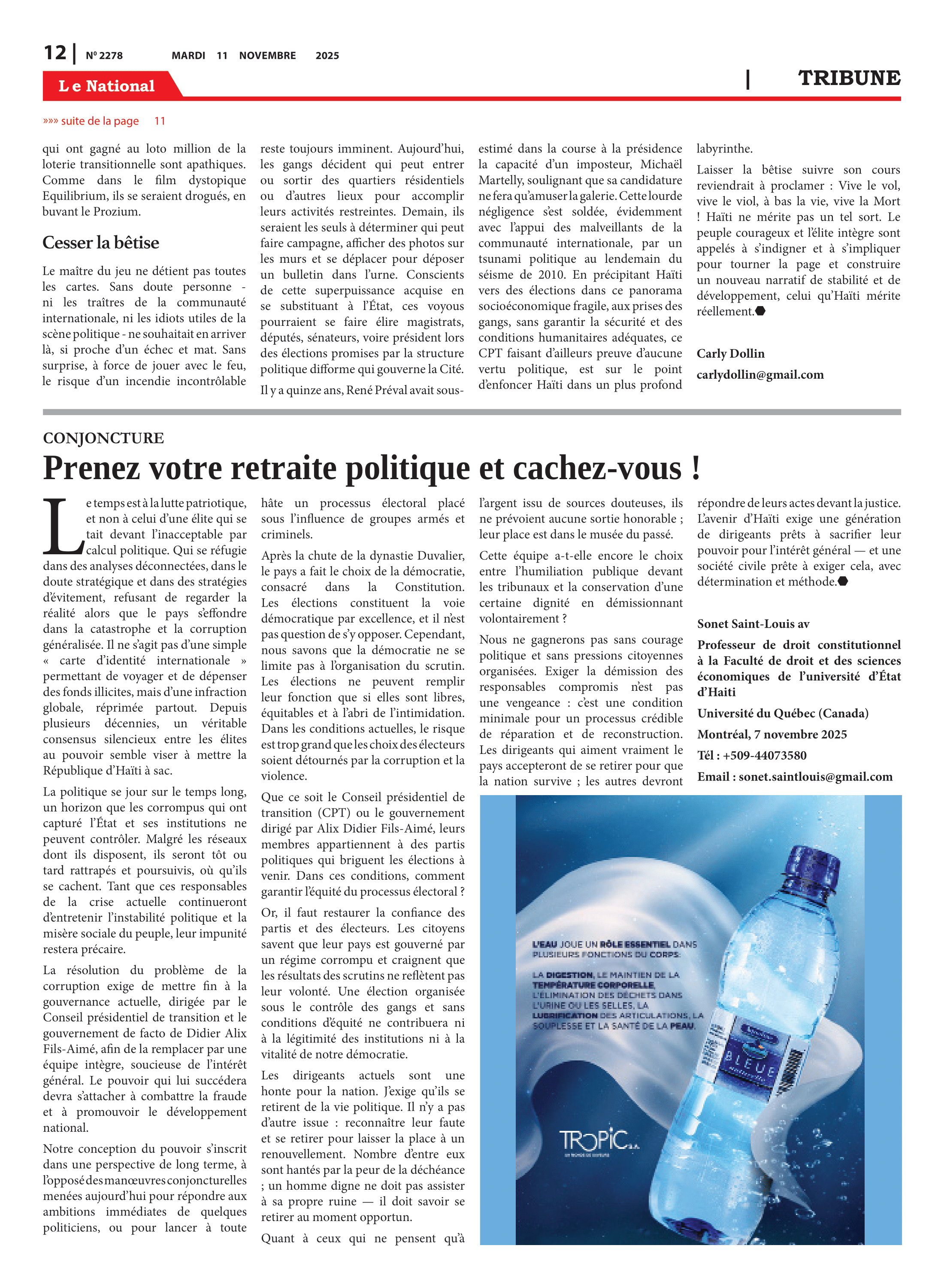 Page 12 de l'édition 2278