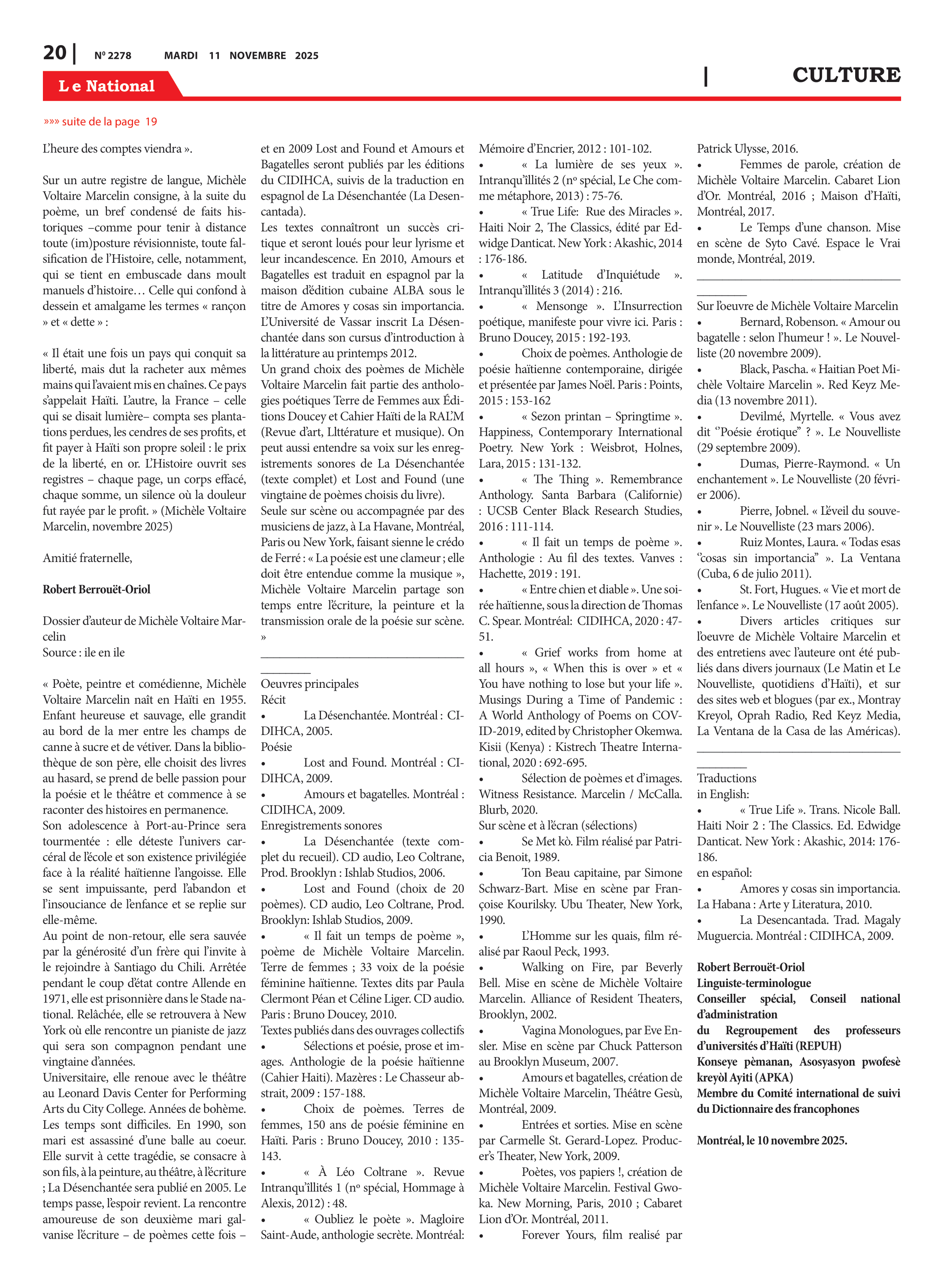 Page 20 de l'édition 2278