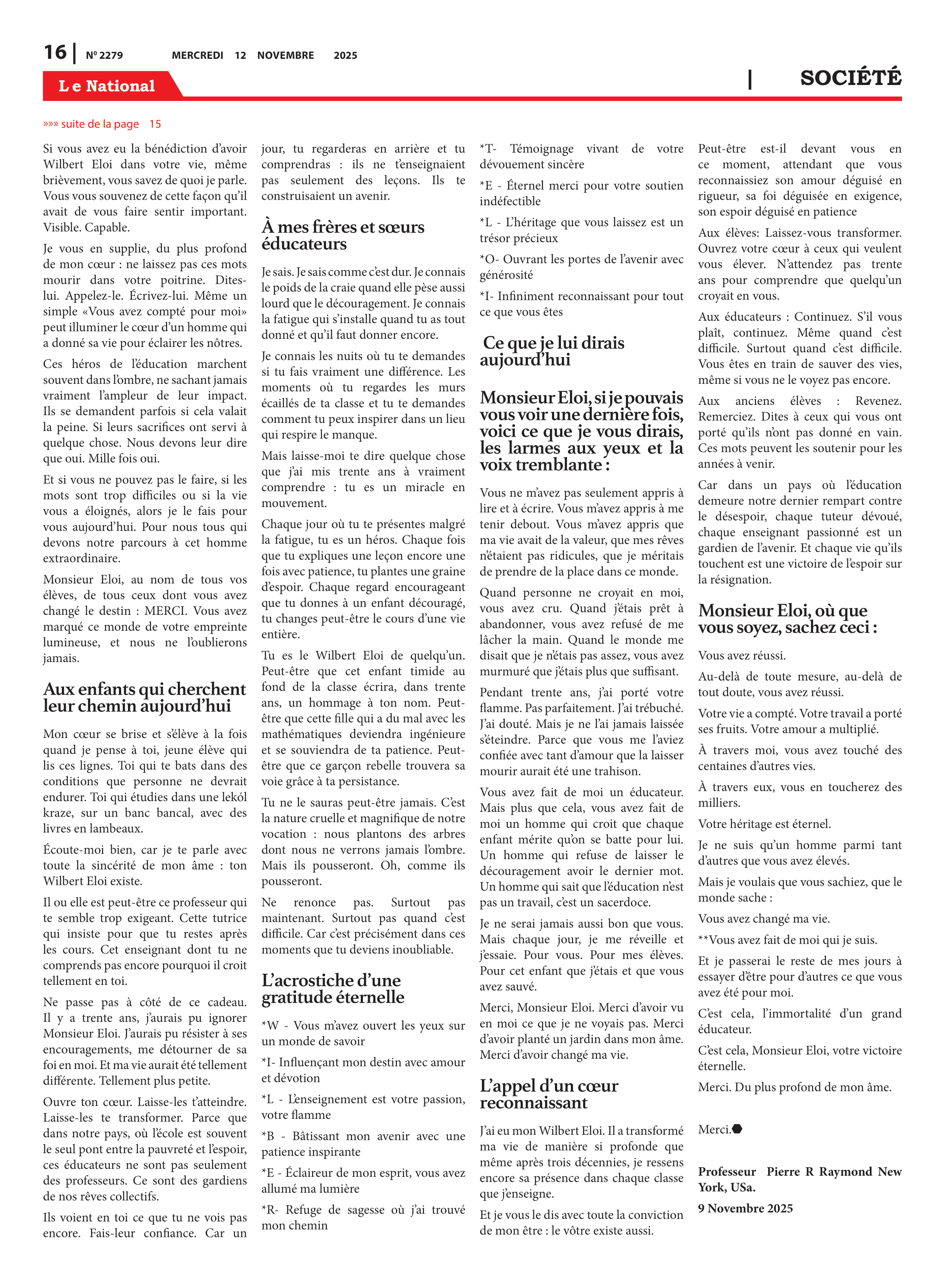 Page 16 de l'édition 2279