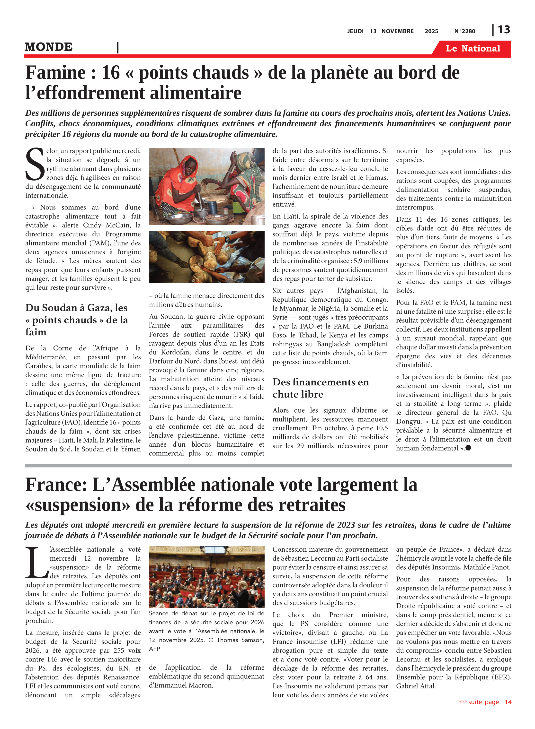 Page 13 de l'édition 2280