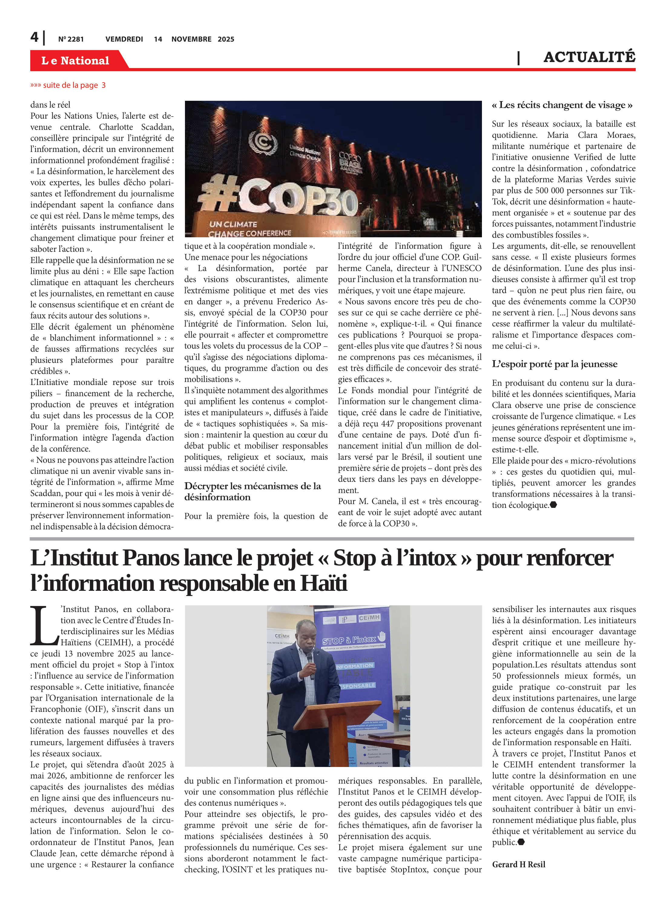 Page 4 de l'édition 2281