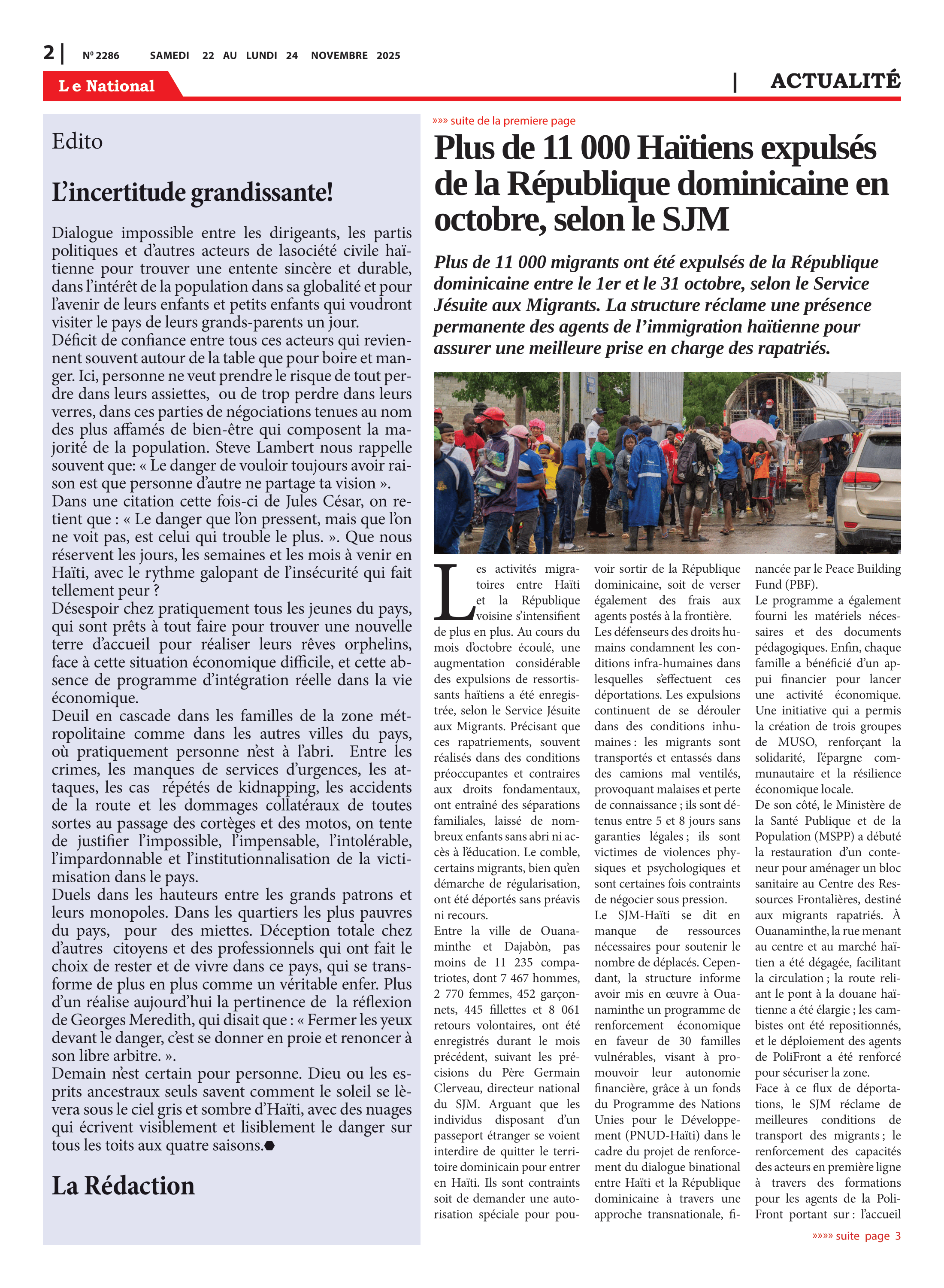 Page 2 de l'édition 2286
