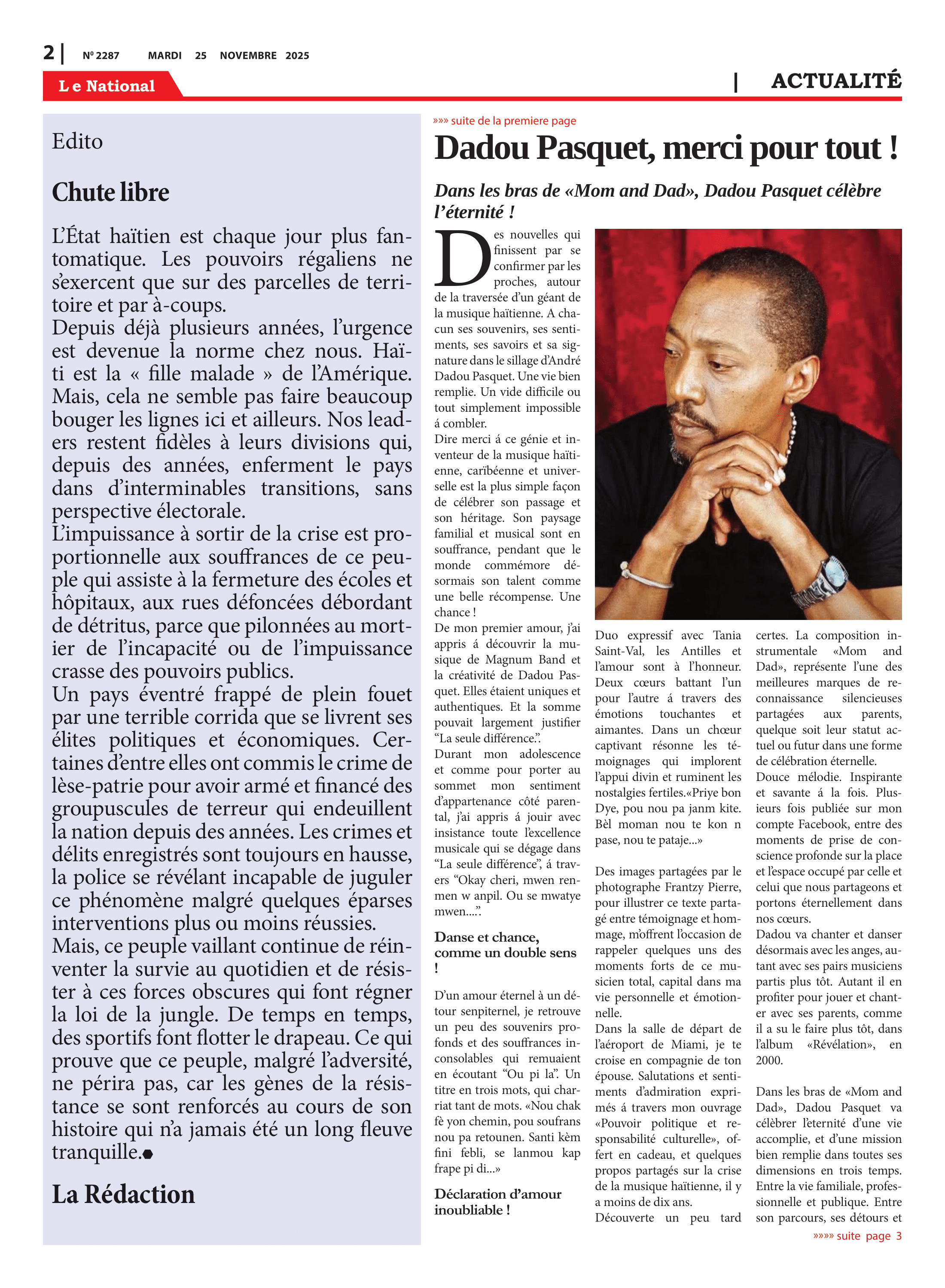Page 2 de l'édition 2287