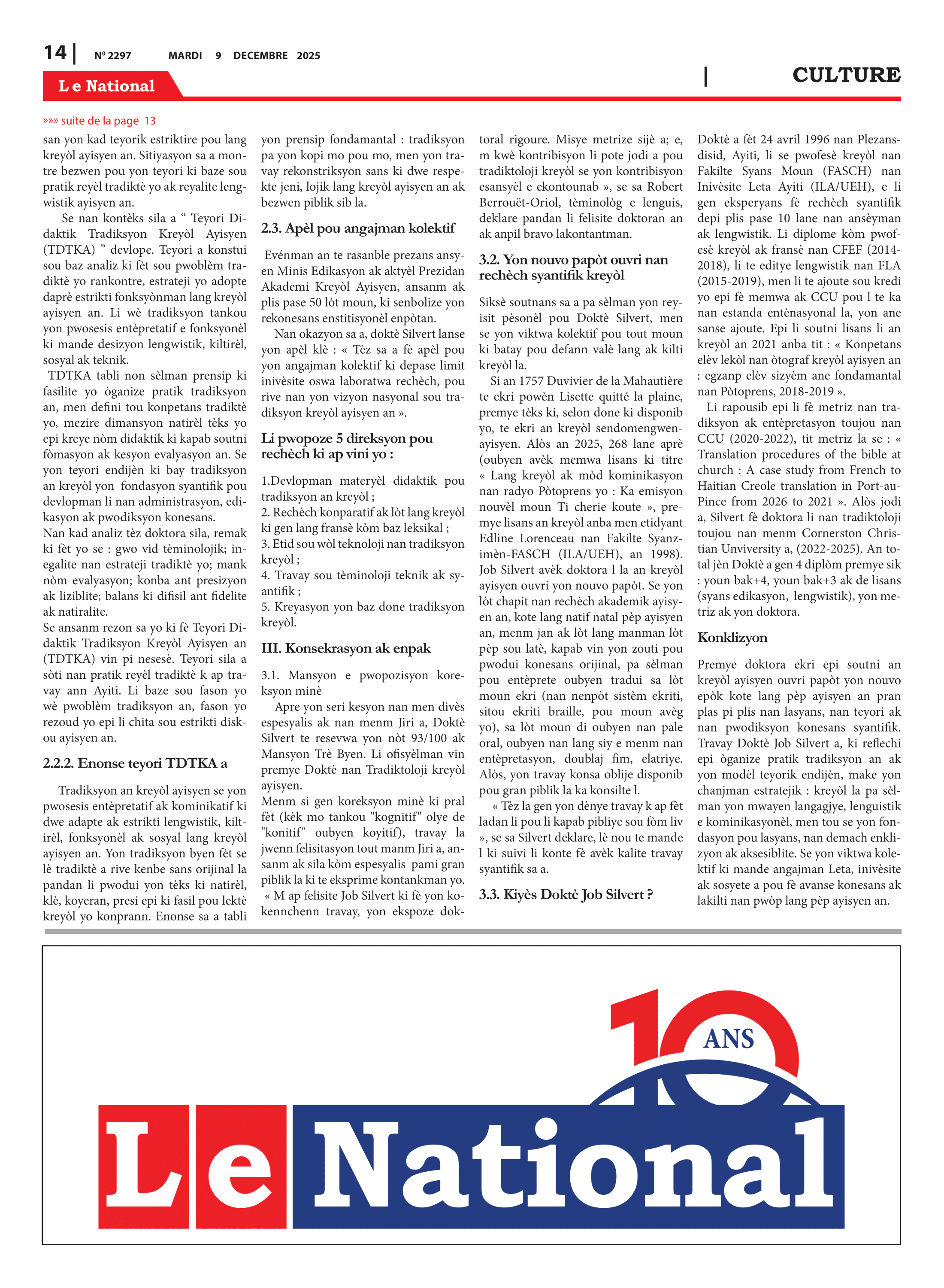 Page 14 de l'édition 2297