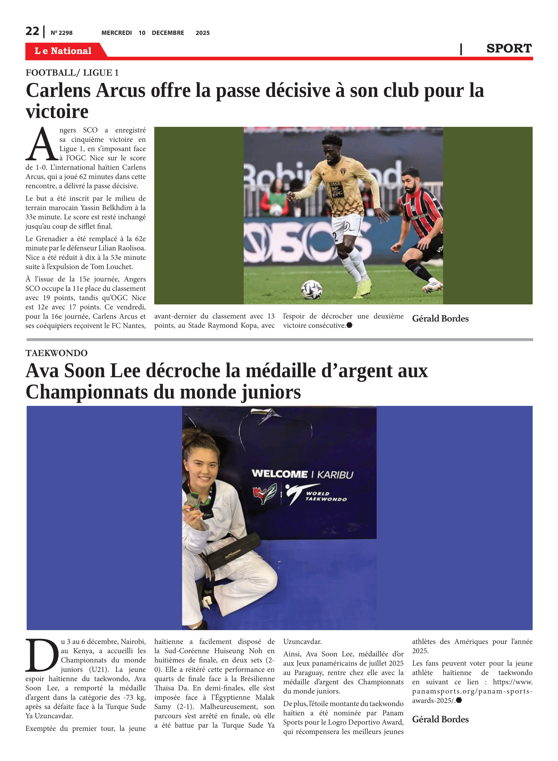 Page 22 de l'édition 2298