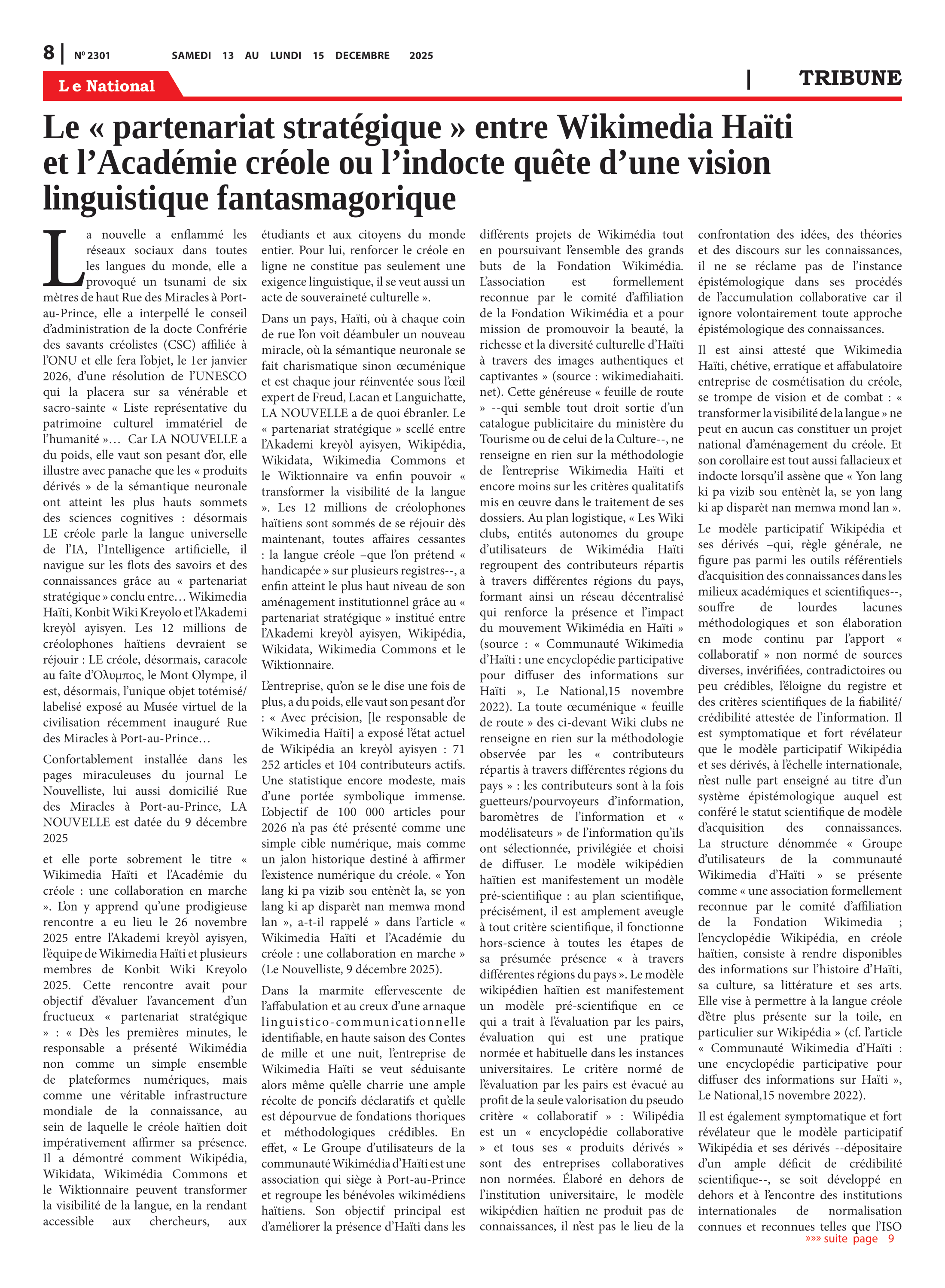 Page 8 de l'édition 2301
