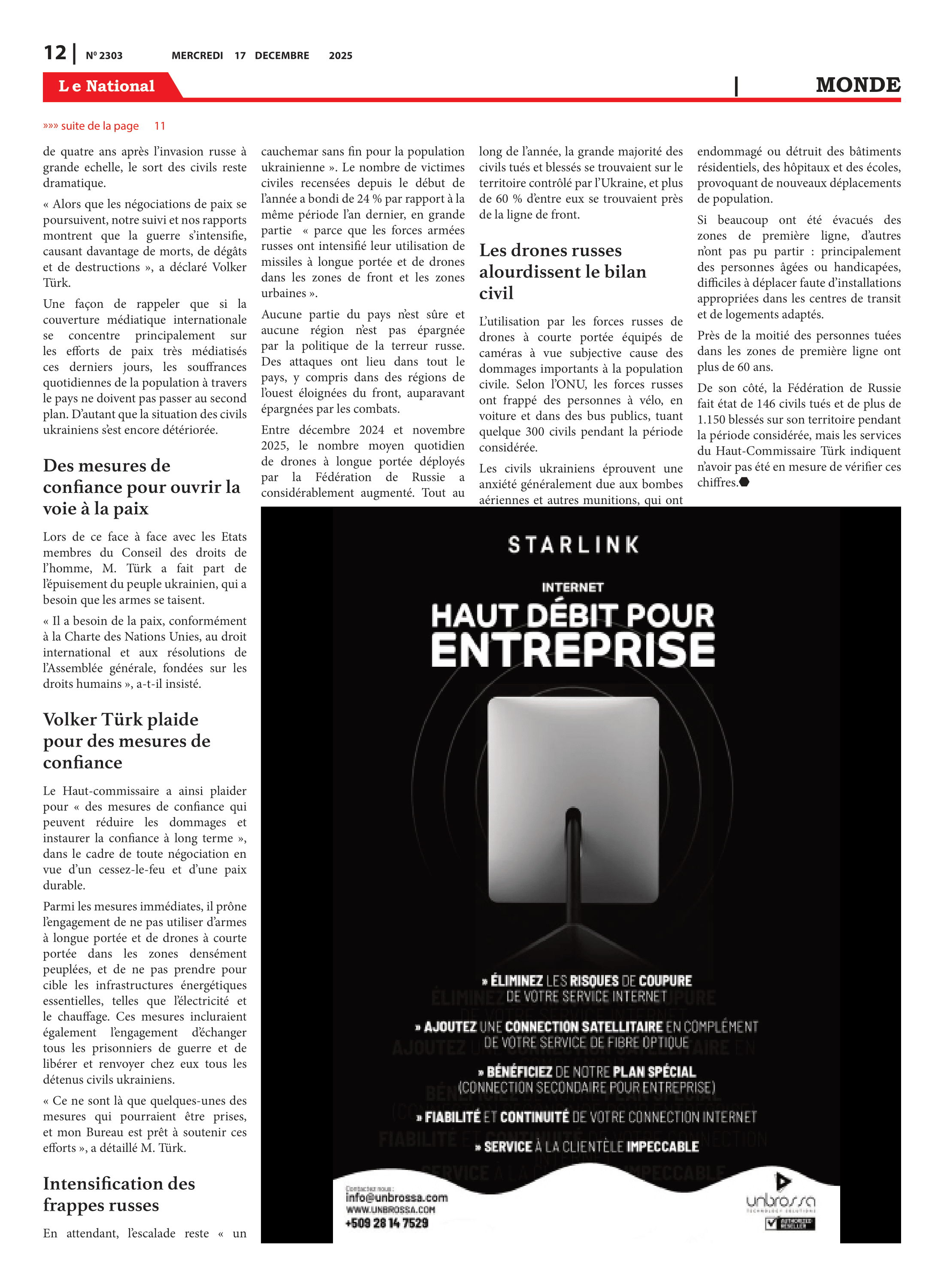 Page 12 de l'édition 2303